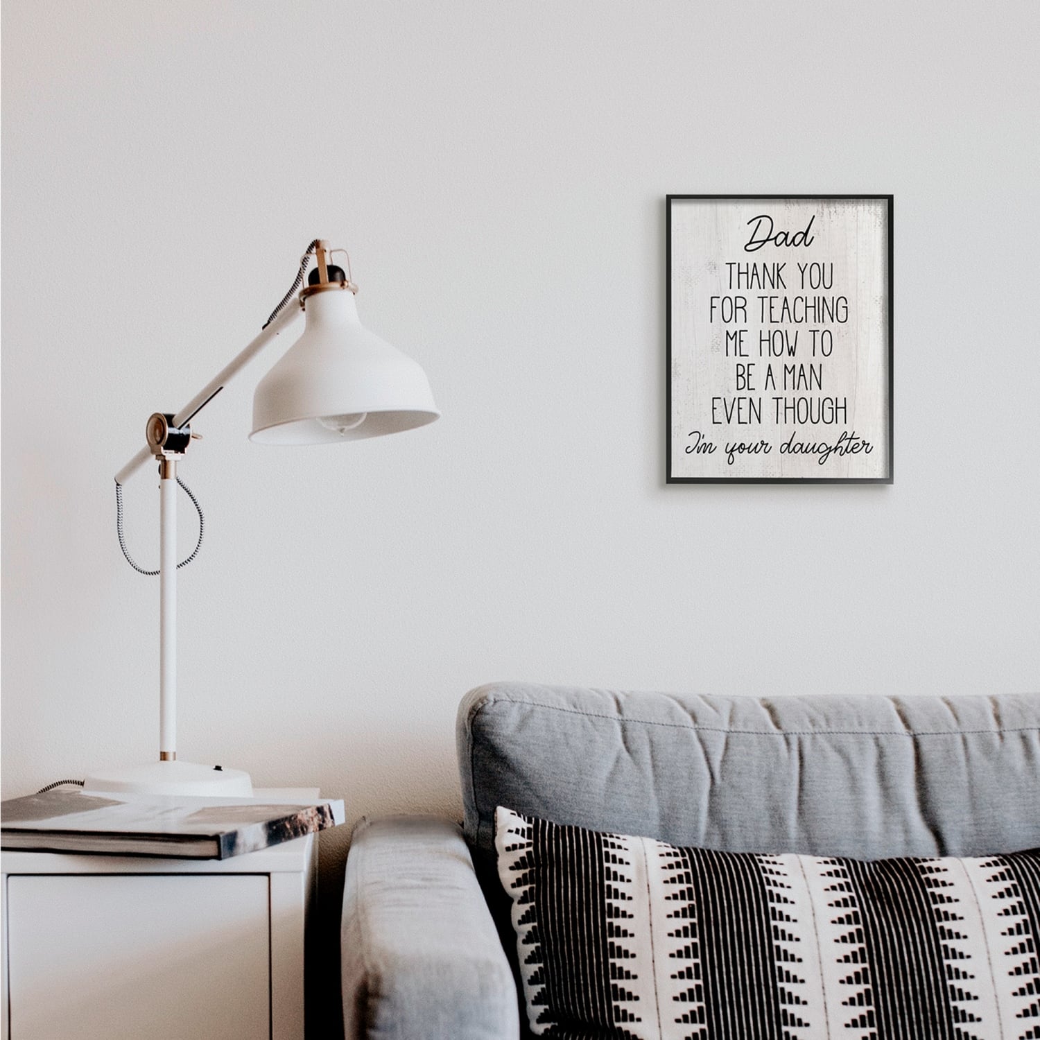Stupell Industries Dad Thank You Phrase Family Daughter Humor Framed Giclee Art