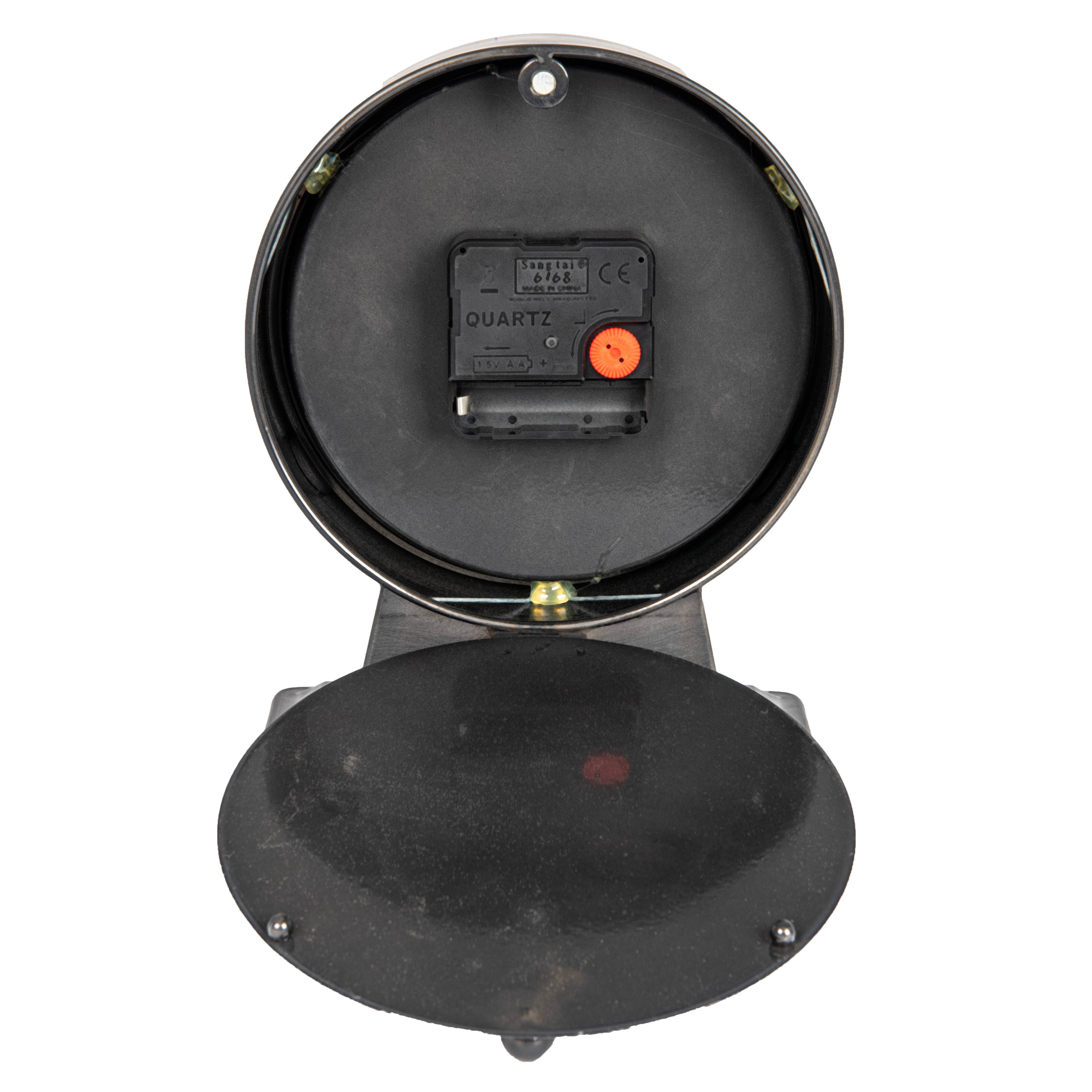 Hello Honey® Gunmetal Black Vintage Metal Mantel Clock