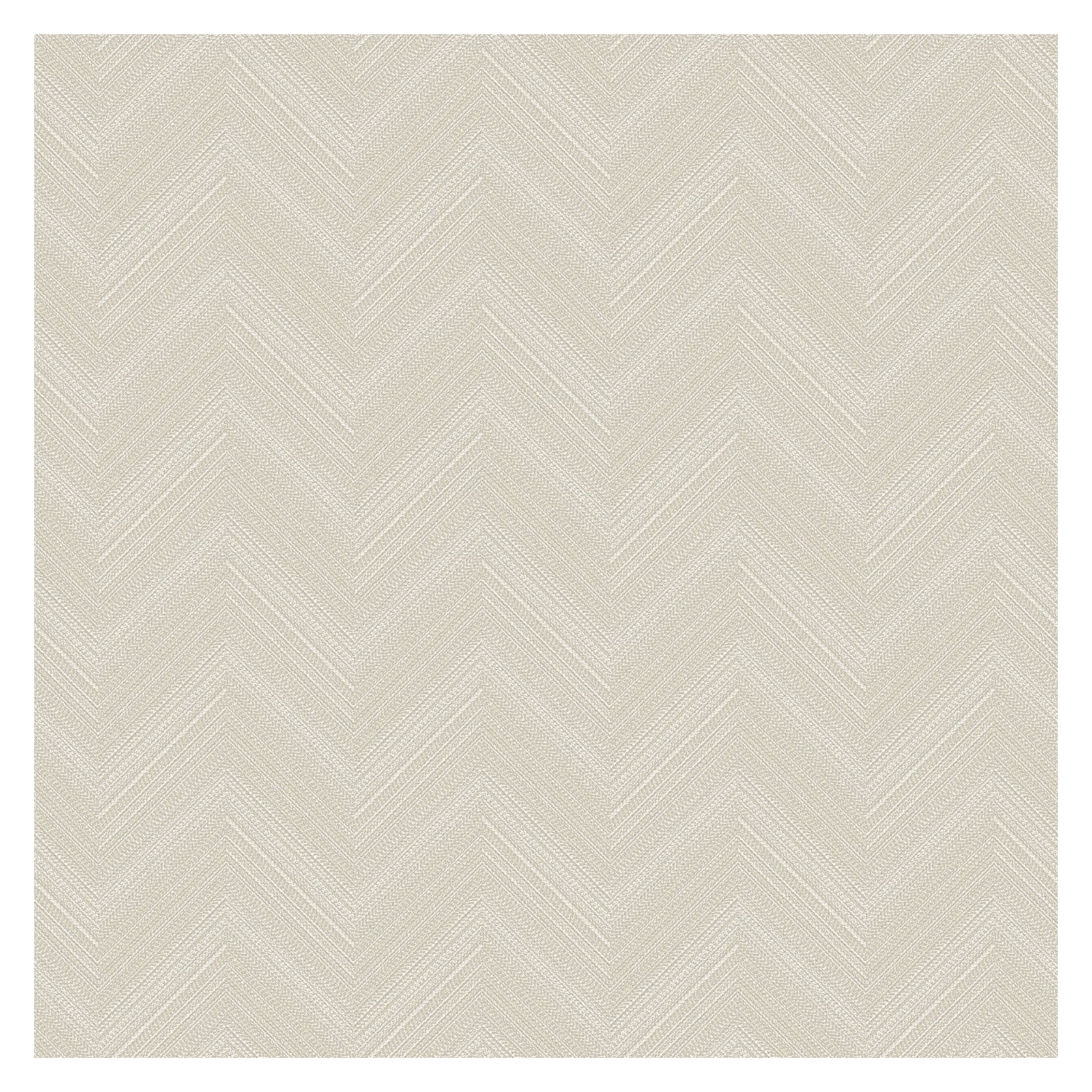 RoomMates White & Beige Herringbone Weave Peel & Stick Wallpaper