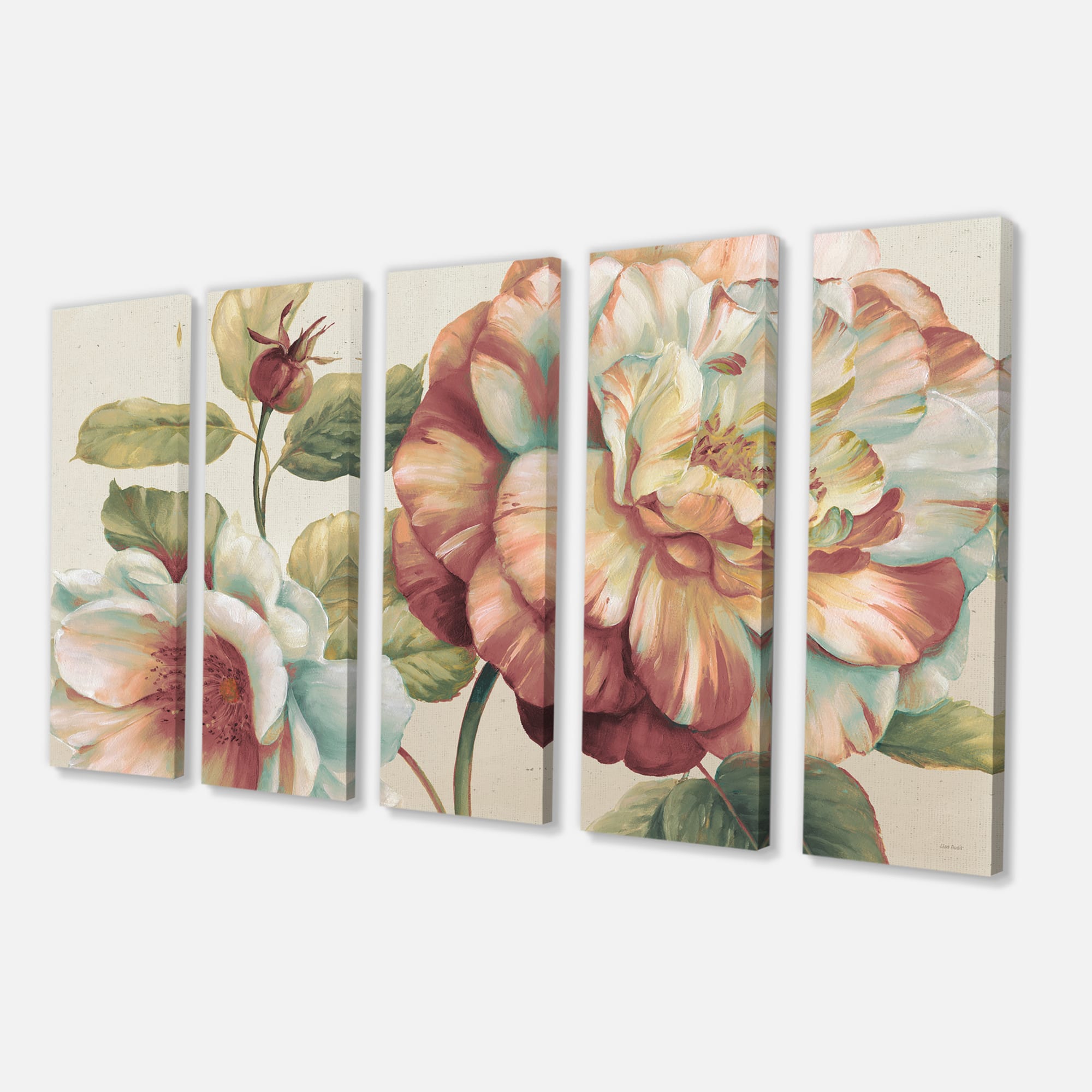 Designart - Romantic Dark Rose Blossing Flowers