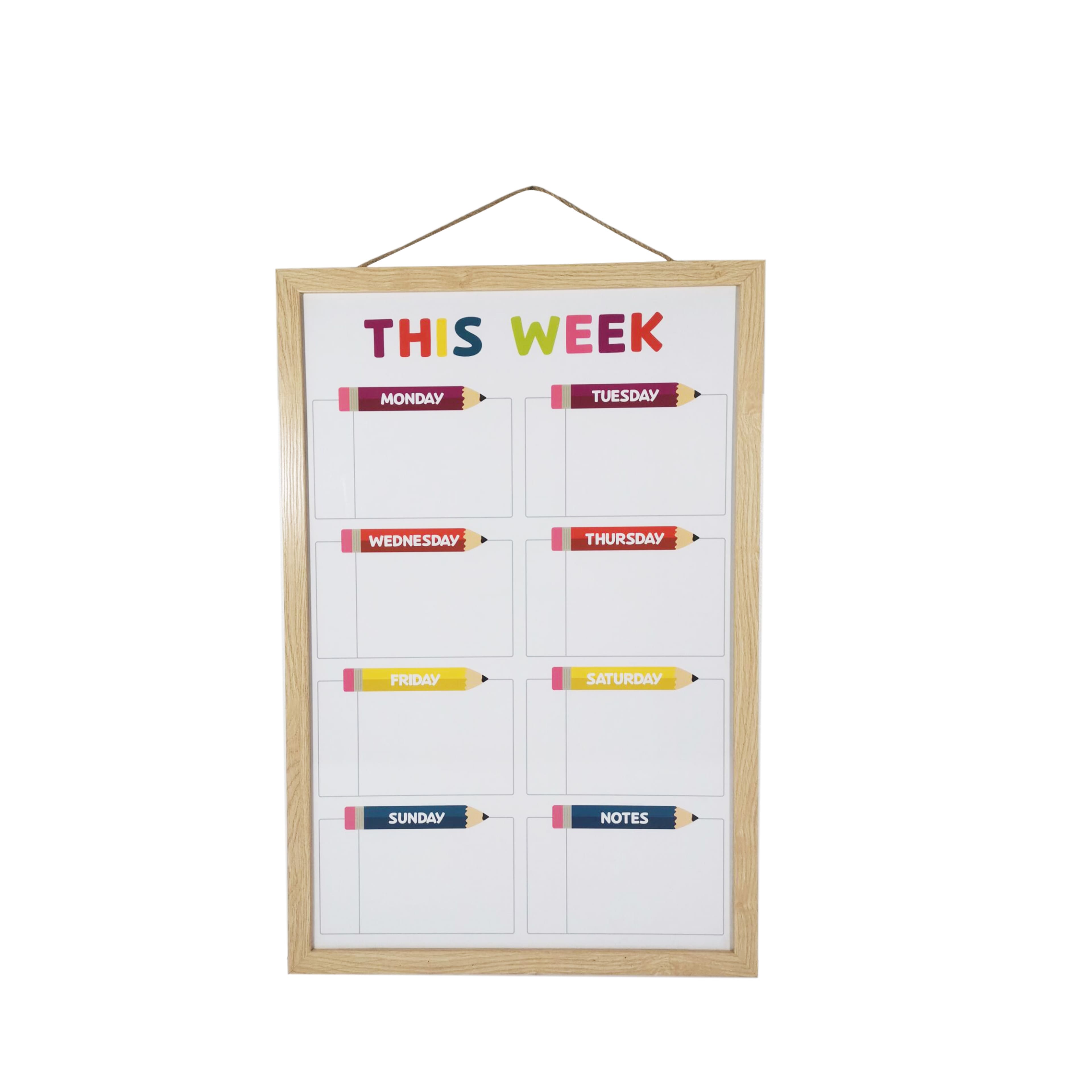 Class Rules! 20.25" x 30.25" Weekly Schedule Dry Erase Board by B2C™