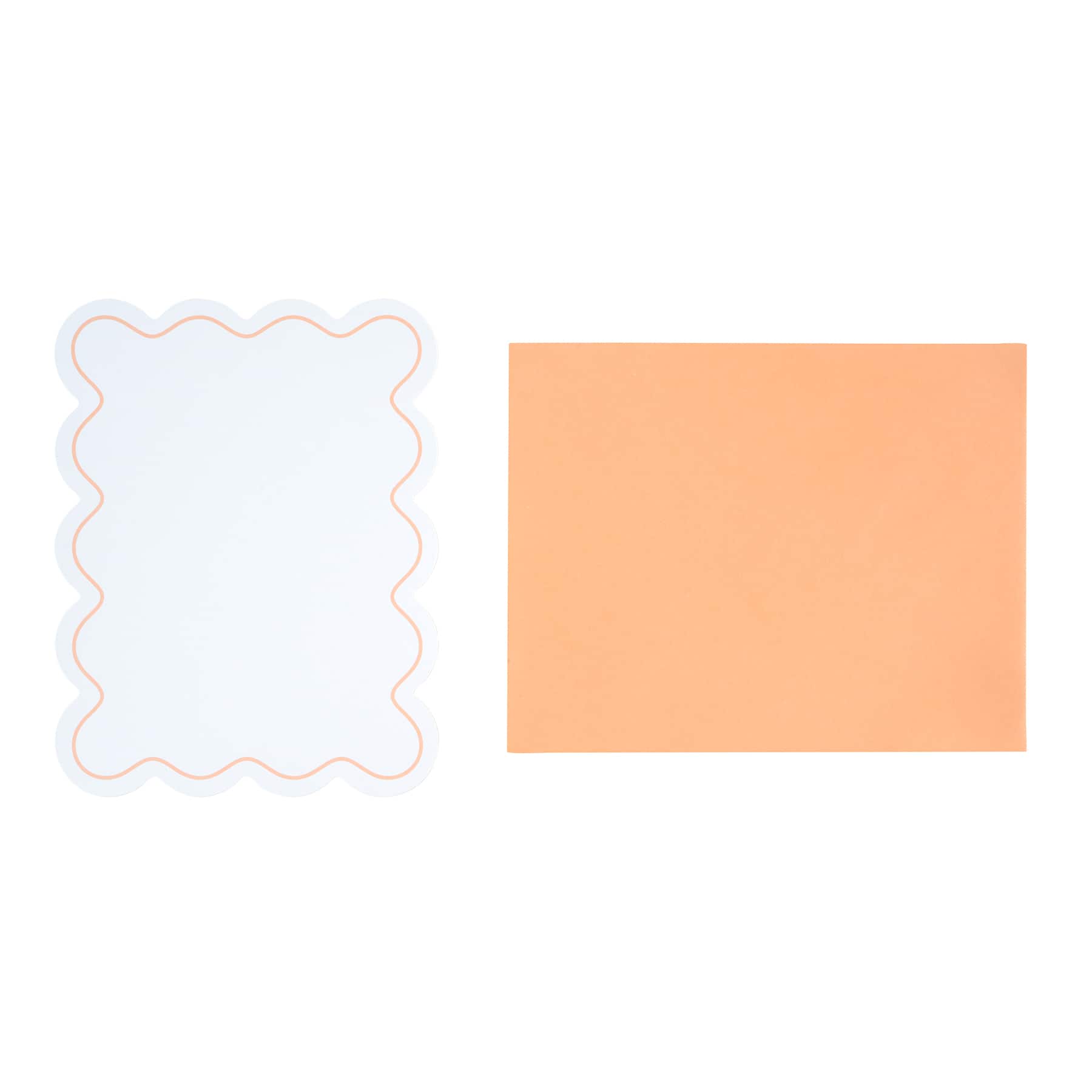 4.25" x 5.5" Wavy-Edge Flat Card & Envelope Sets