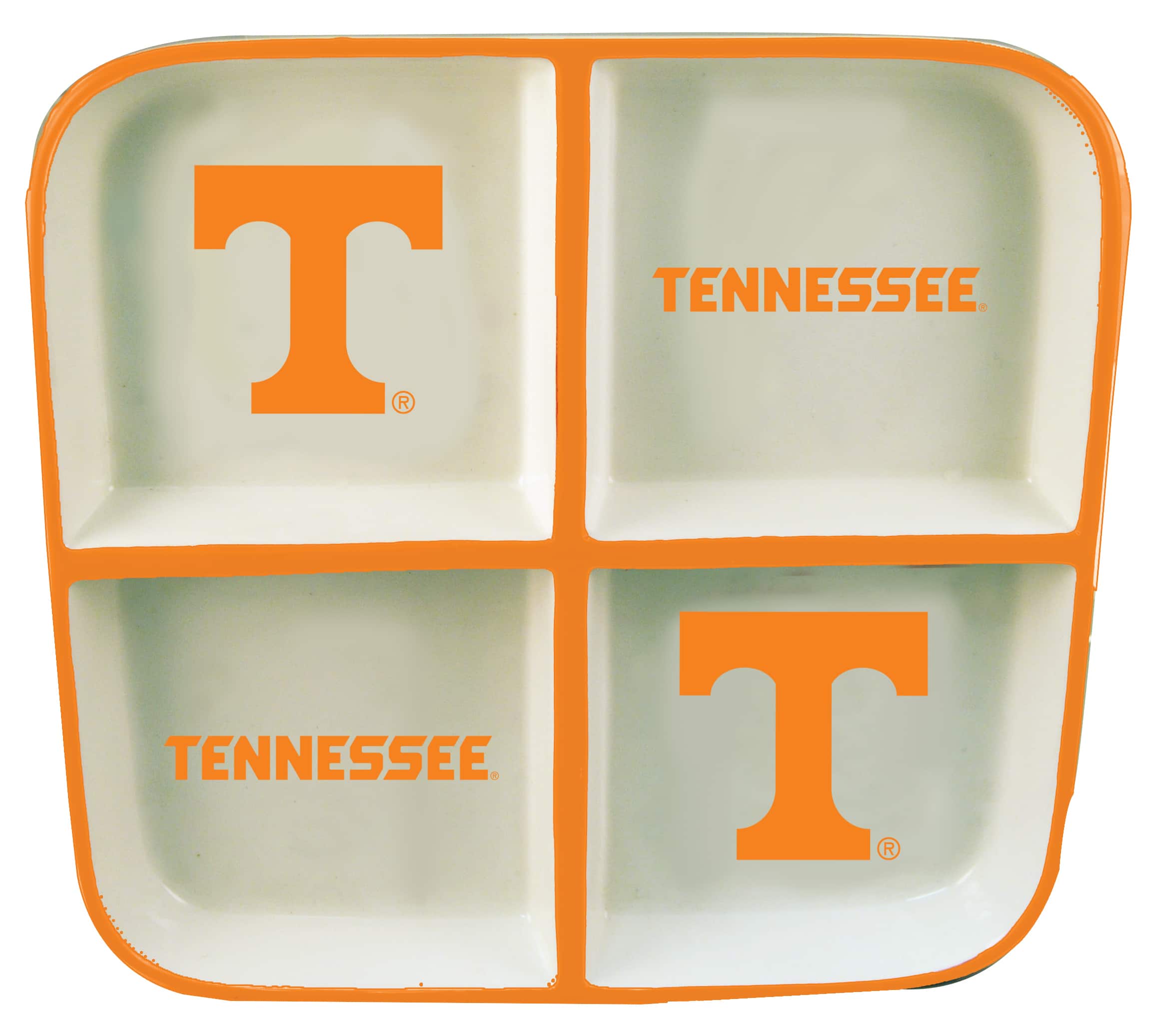 The Memory Company NCAA 4 Section Square Ceramic Tray