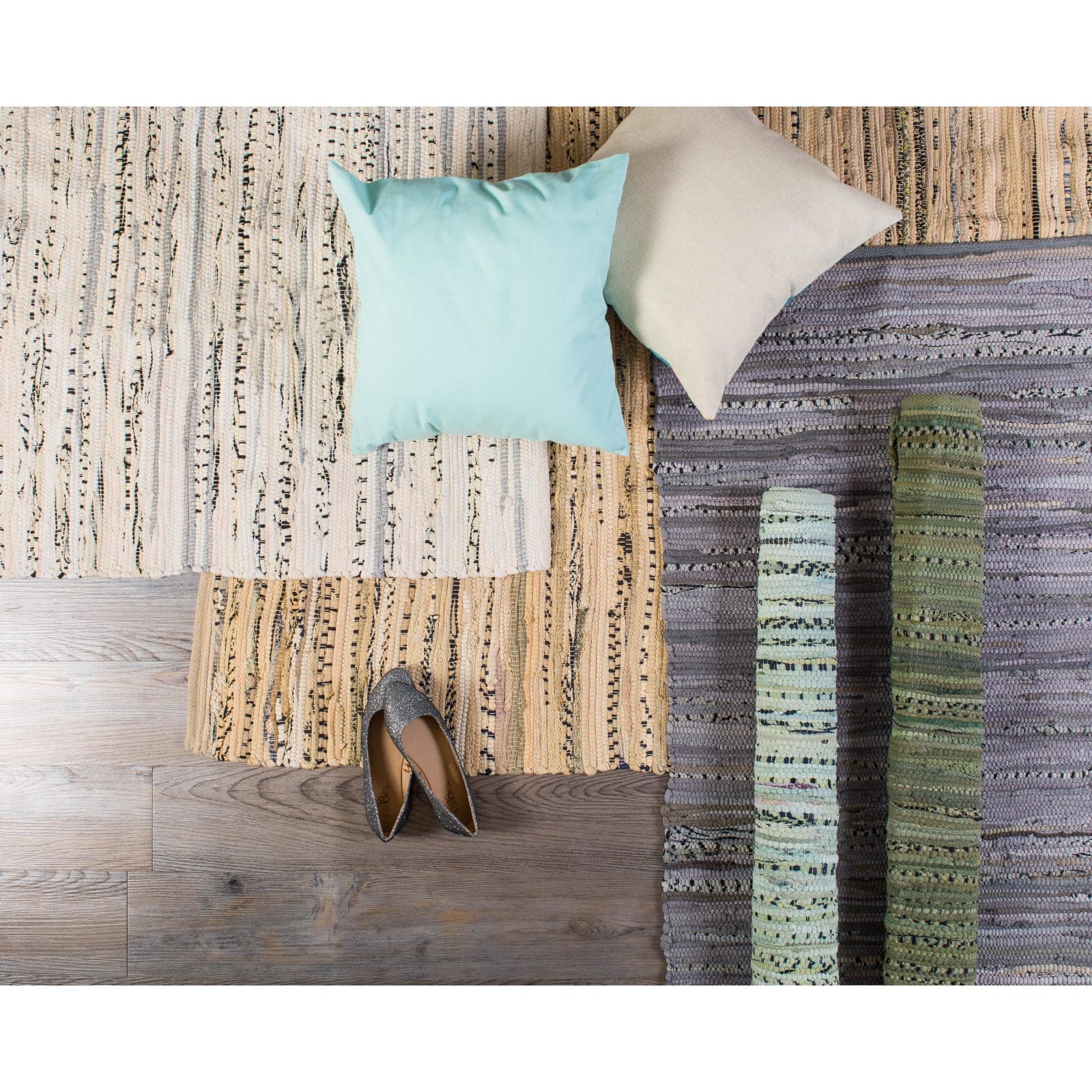DII® Multi Gray Rag Rug, 20" x 31.5"