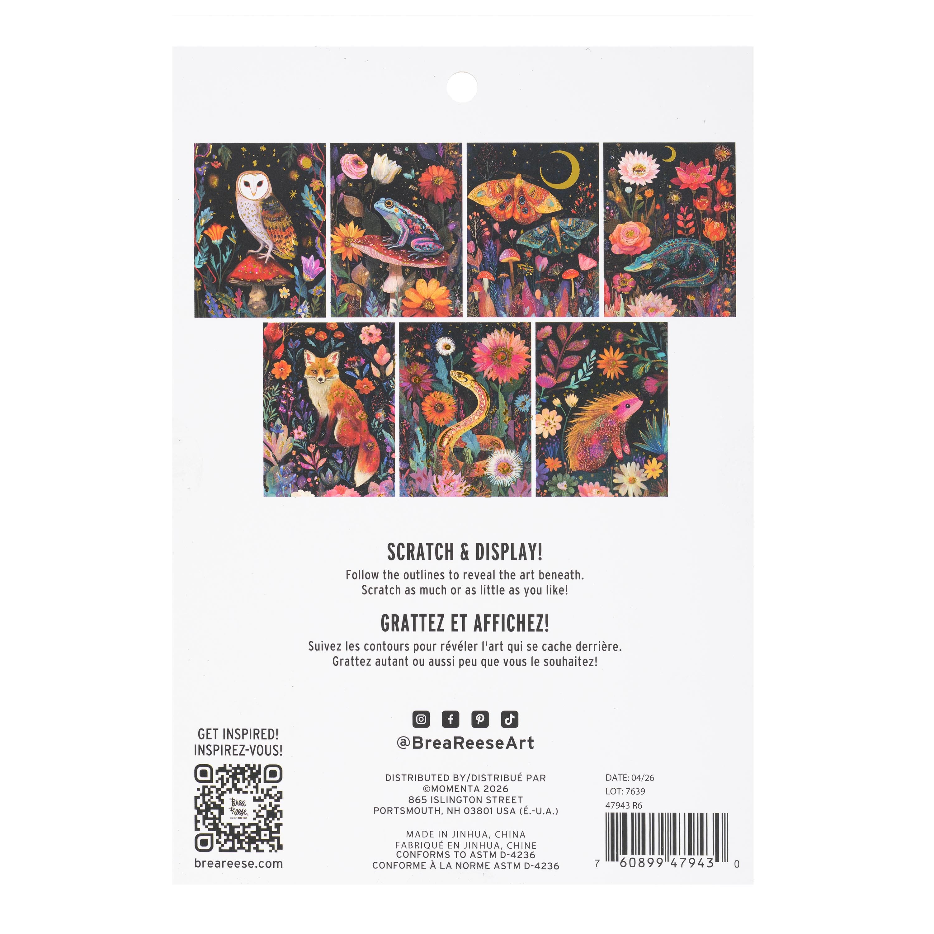 Brea Reese® 6" x 8" Folk Forest Scratch Art Paper Pad