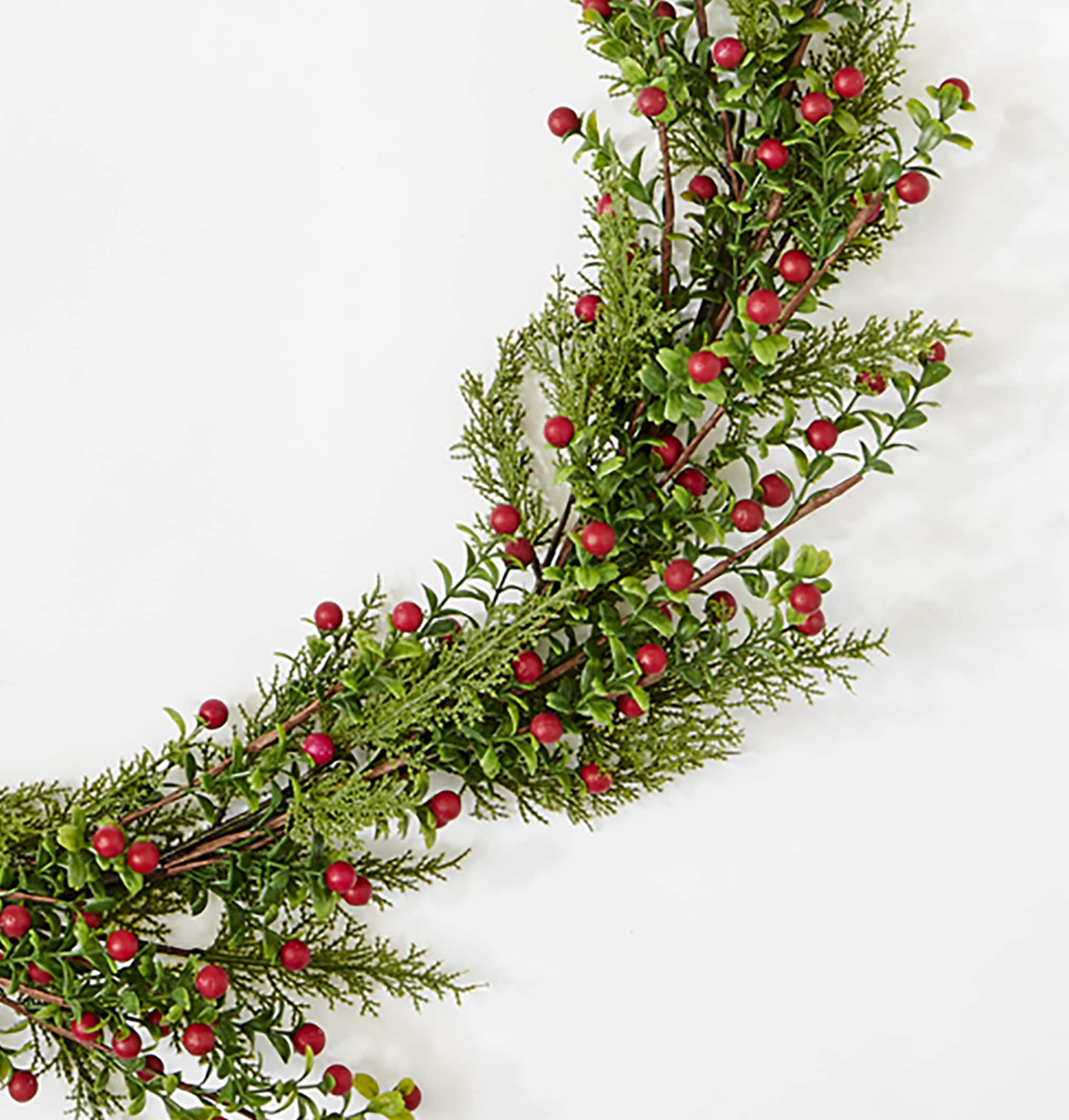 69" Boxwood & Berry Artificial Christmas Garland