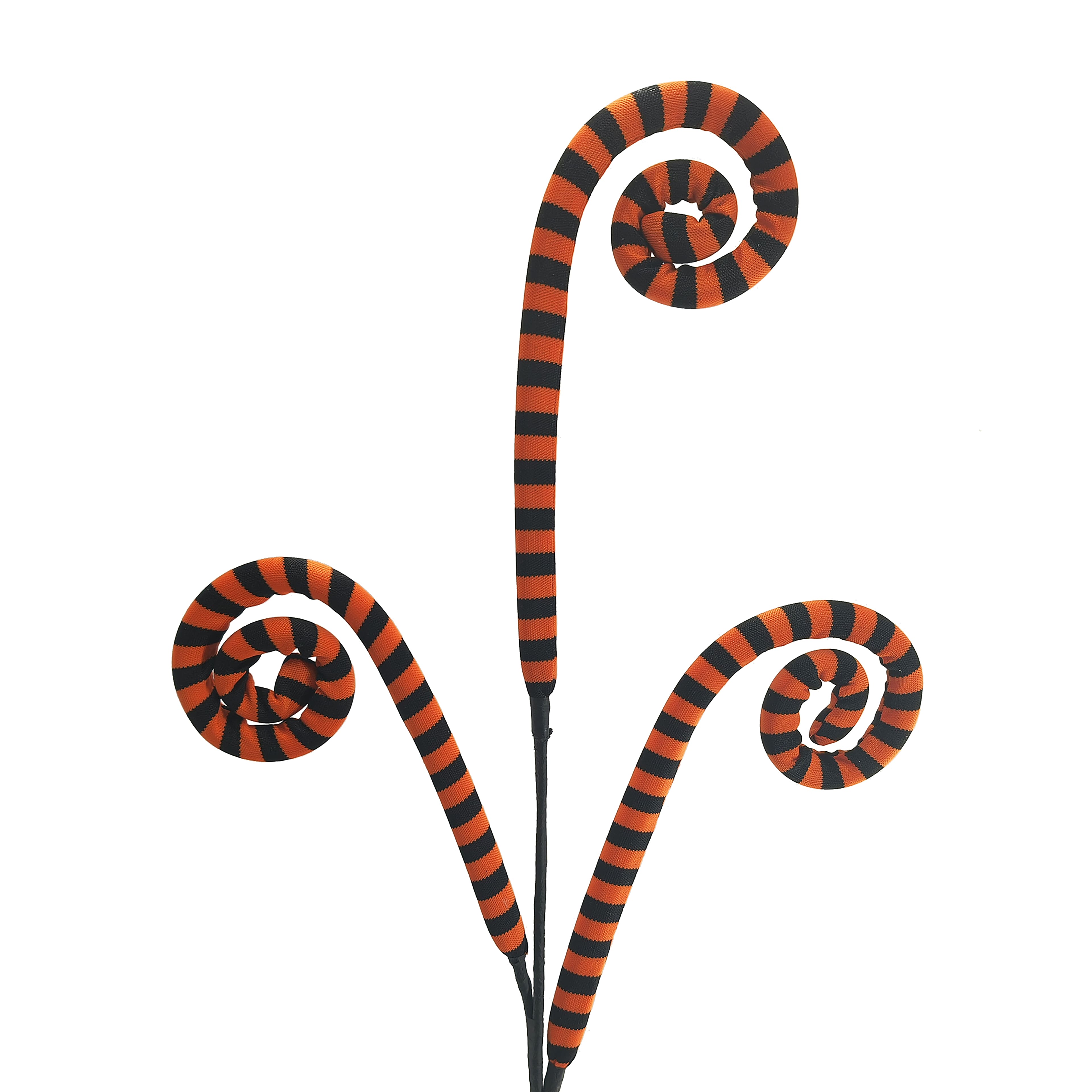 29" Orange & Black Striped Swirl Stem by Ashland®