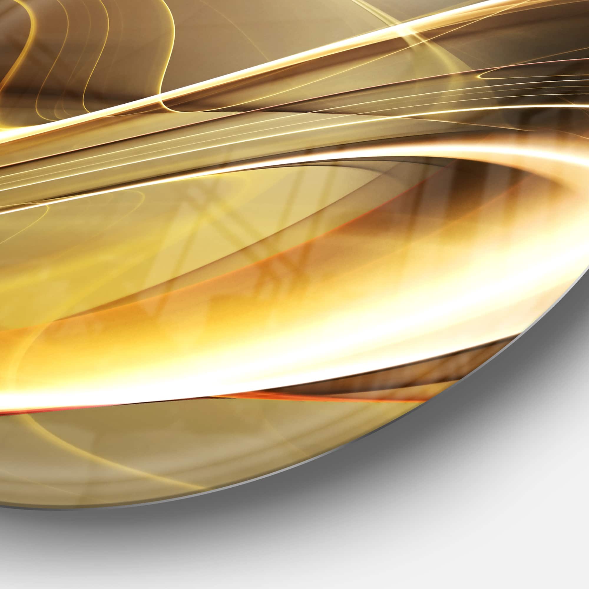 Designart - Elegant Sofa' Disc Large Abstract Circle Metal Wall Art