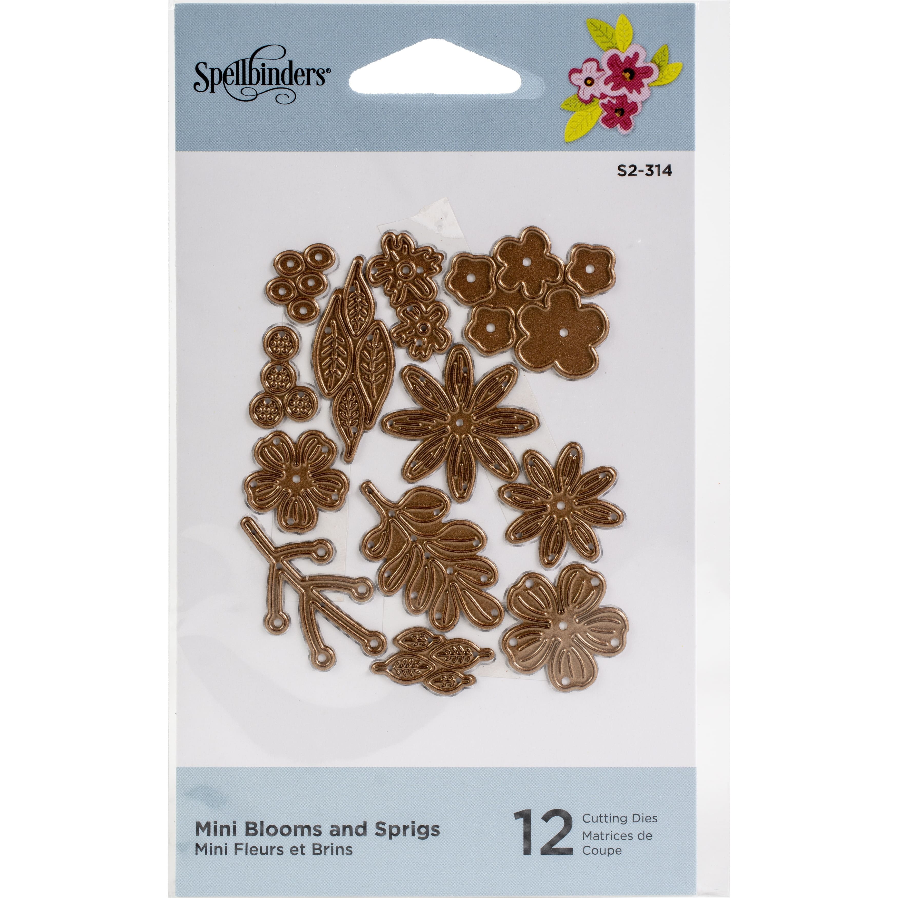 Spellbinders® Mini Blooms & Sprigs Etched Die Set