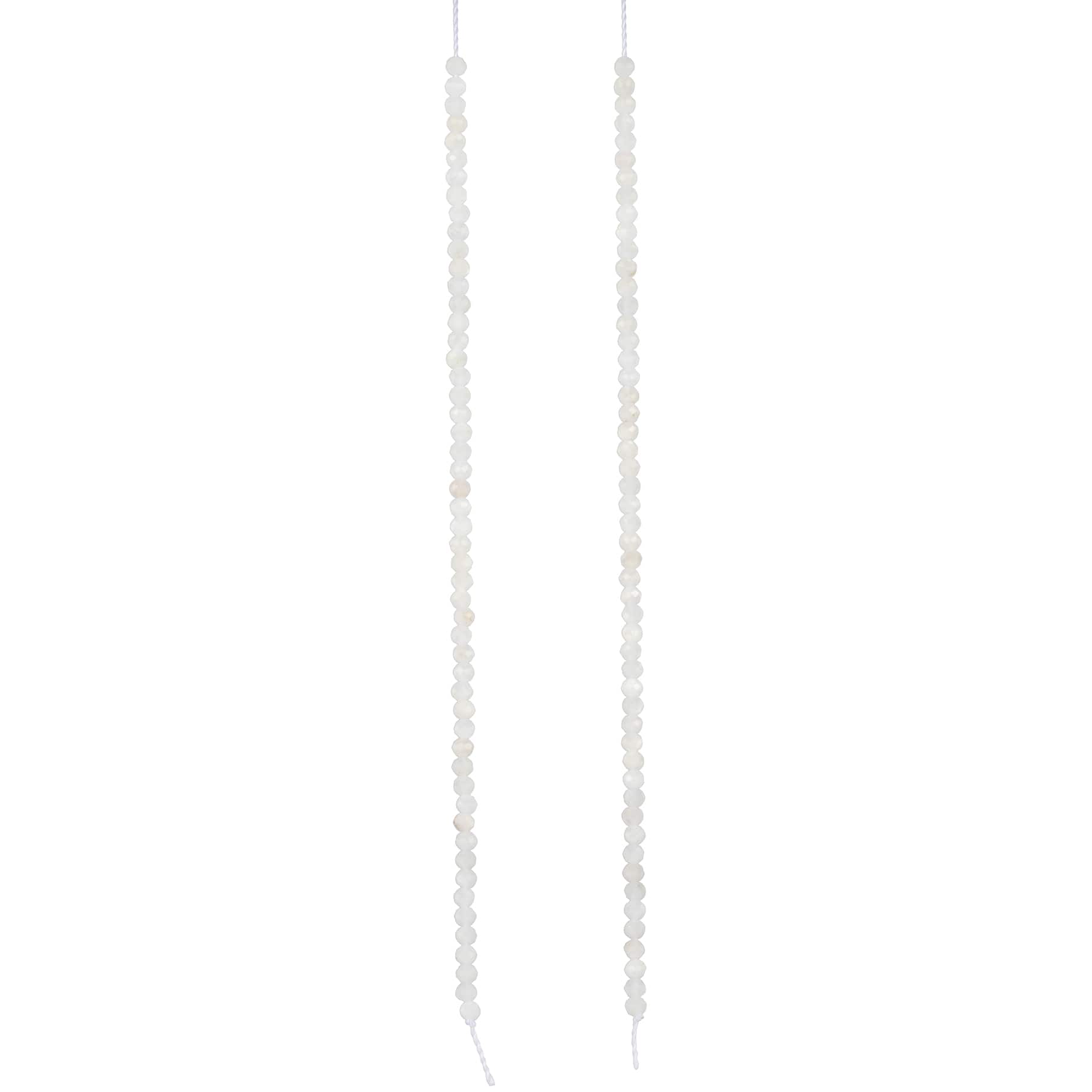 12 Pack: Moonstone Faceted Round Beads, 2.5mm by Bead Landing™