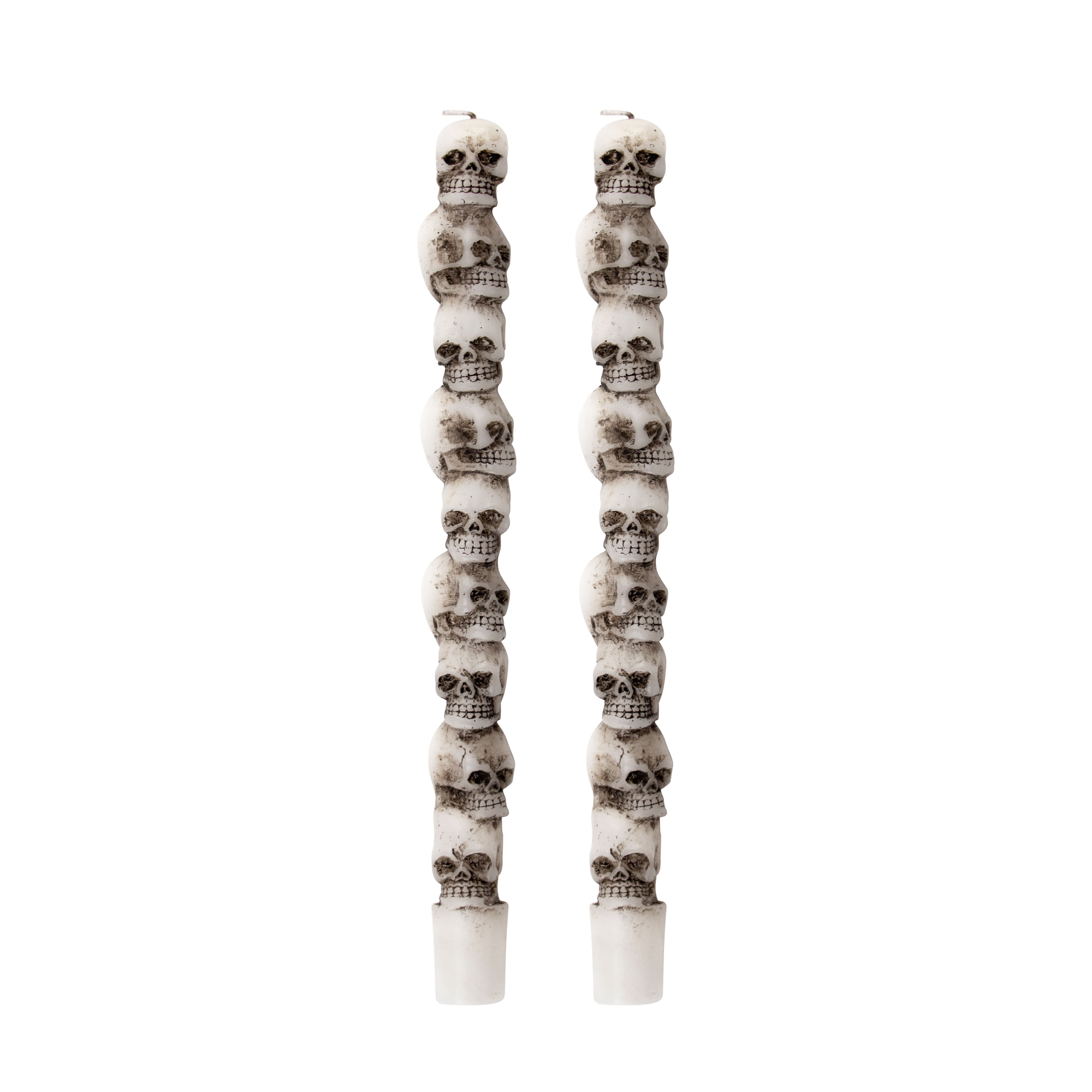 10" Stacked Skull Unscented Taper Candles, 2ct. by Ashland®