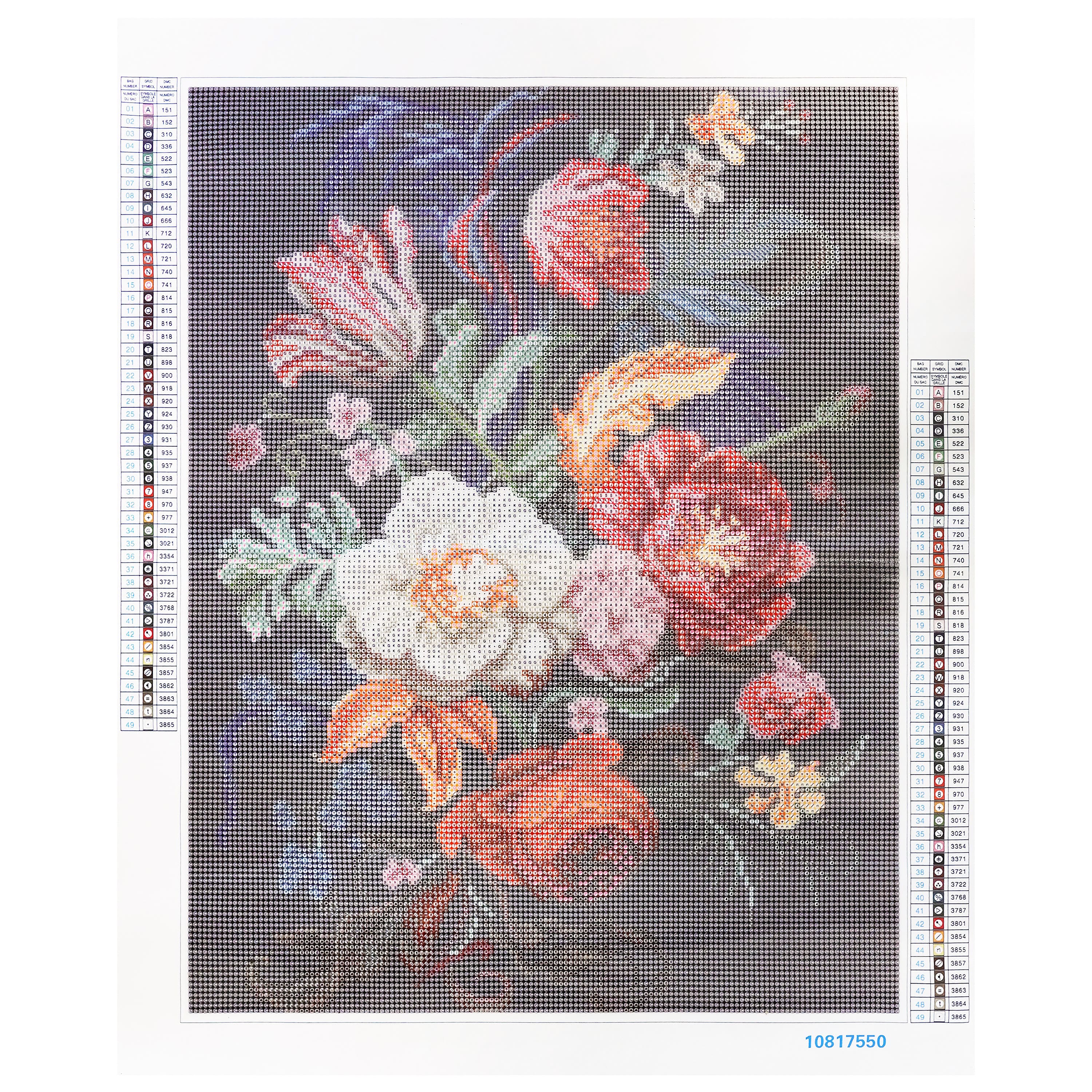 16" x 20" Dark Flowers Diamond Art Kit by Make Market®