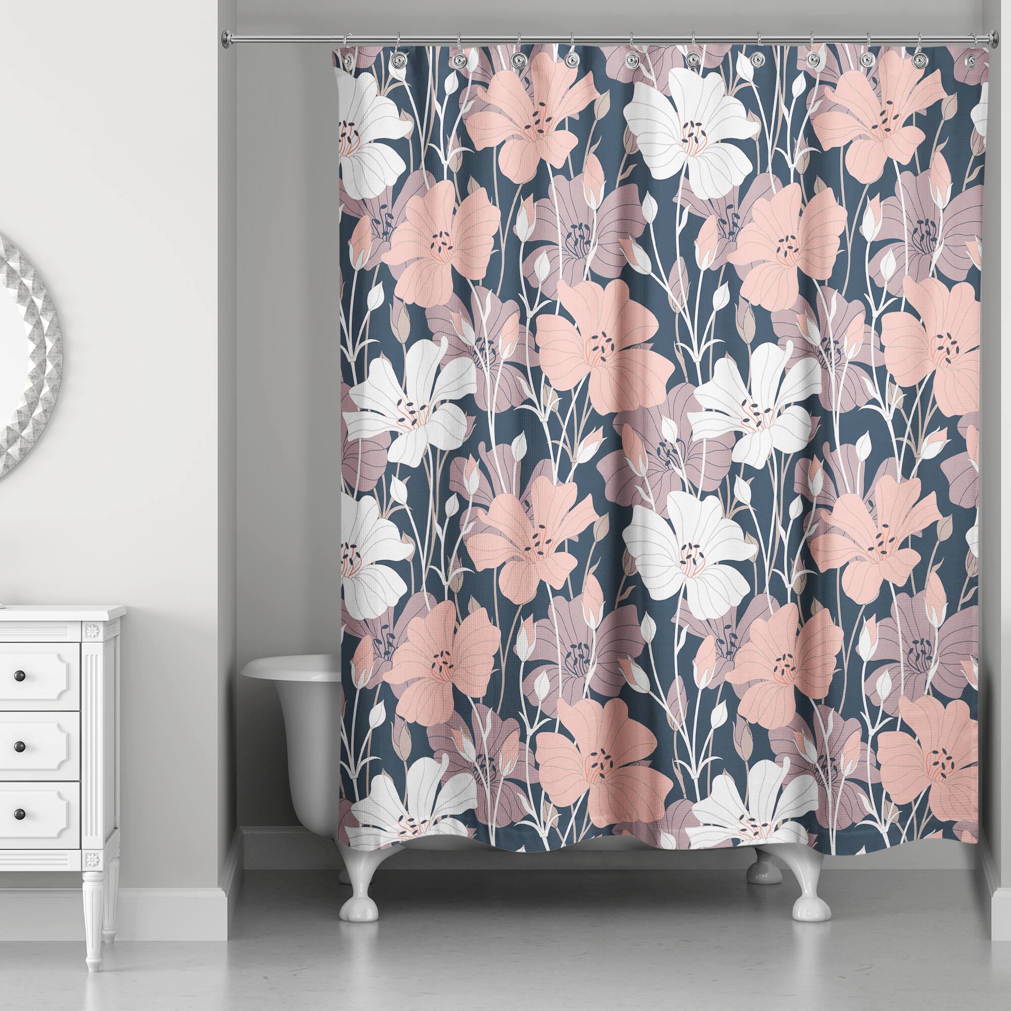 Growing Floral 71" x 74" Shower Curtain