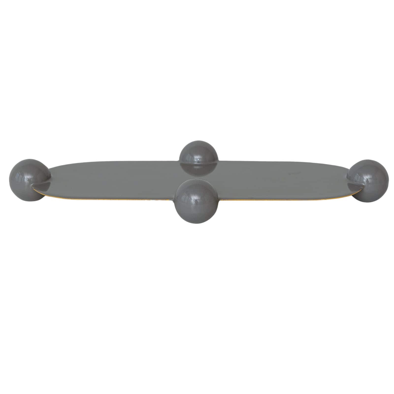 Hello Honey® 17.5" Gray Elegance Enamel Metal Tray with Ball Feet