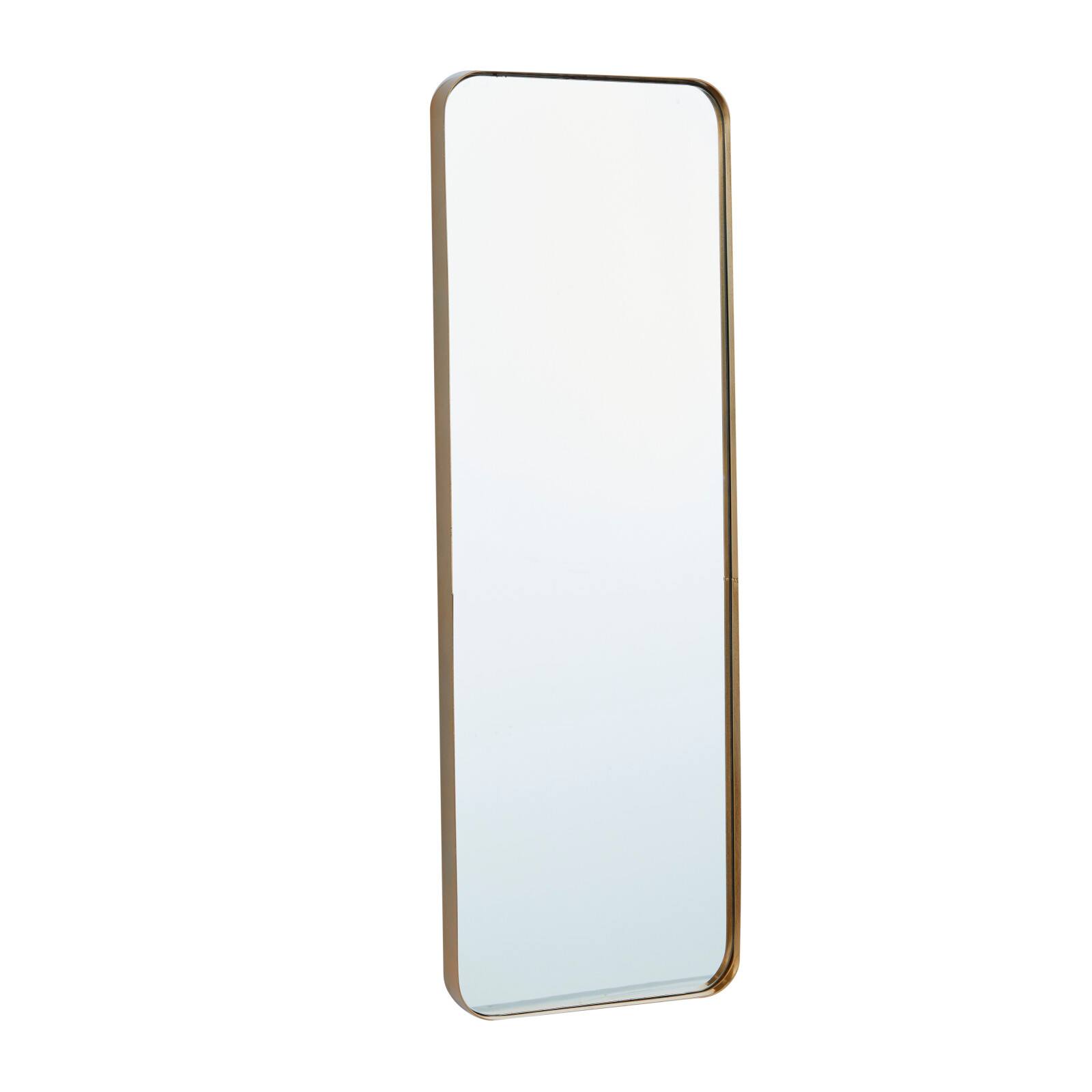 Gold Iron Contemporary Wall Mirror, 13" x 13" x 2"