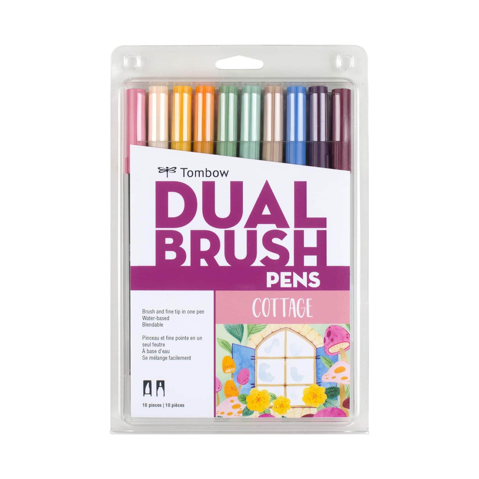 6 Packs: 10 ct. (60 total) Tombow Cottage Dual Brush Pens