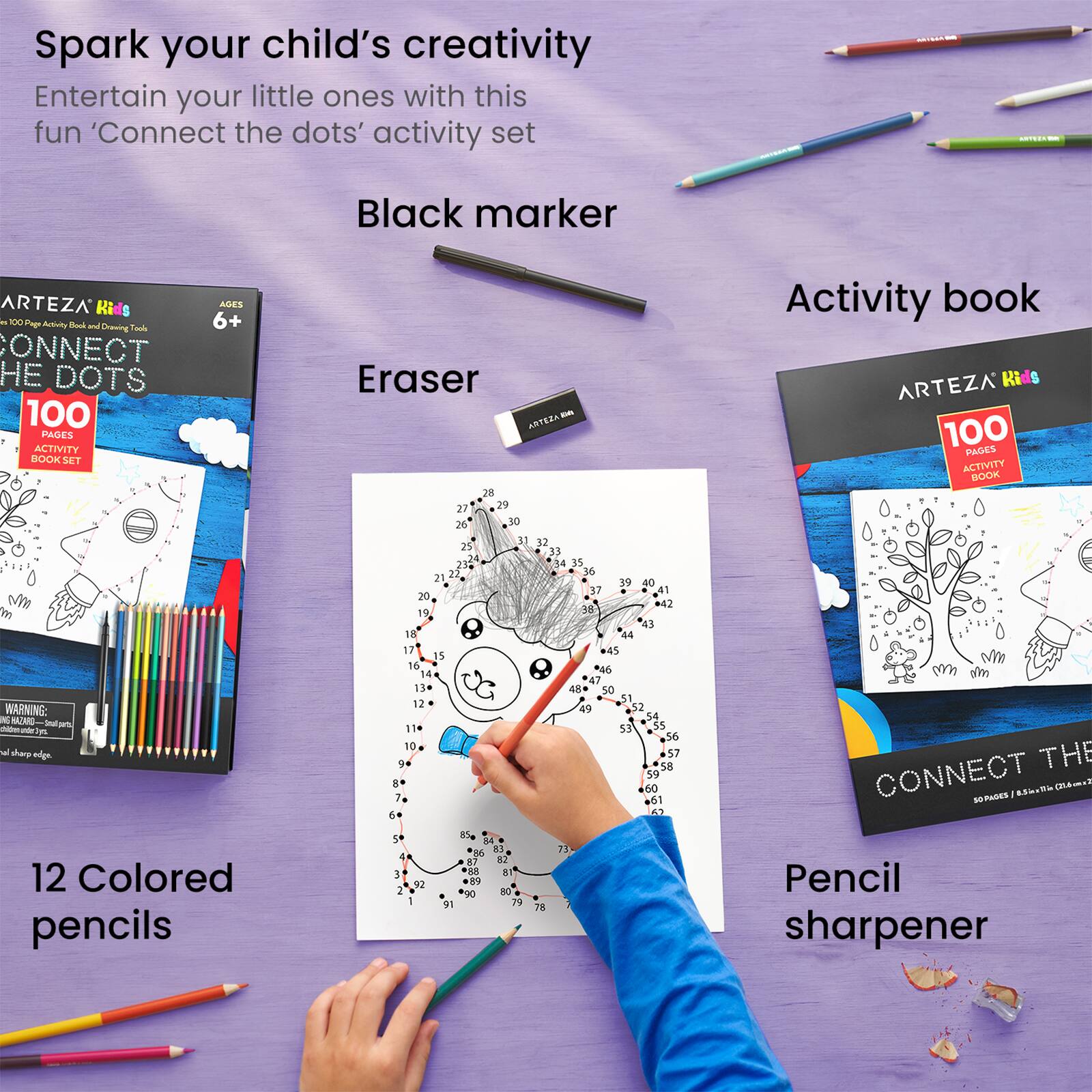 Arteza® Kids Activity Book, Connect the dots, 50 pages