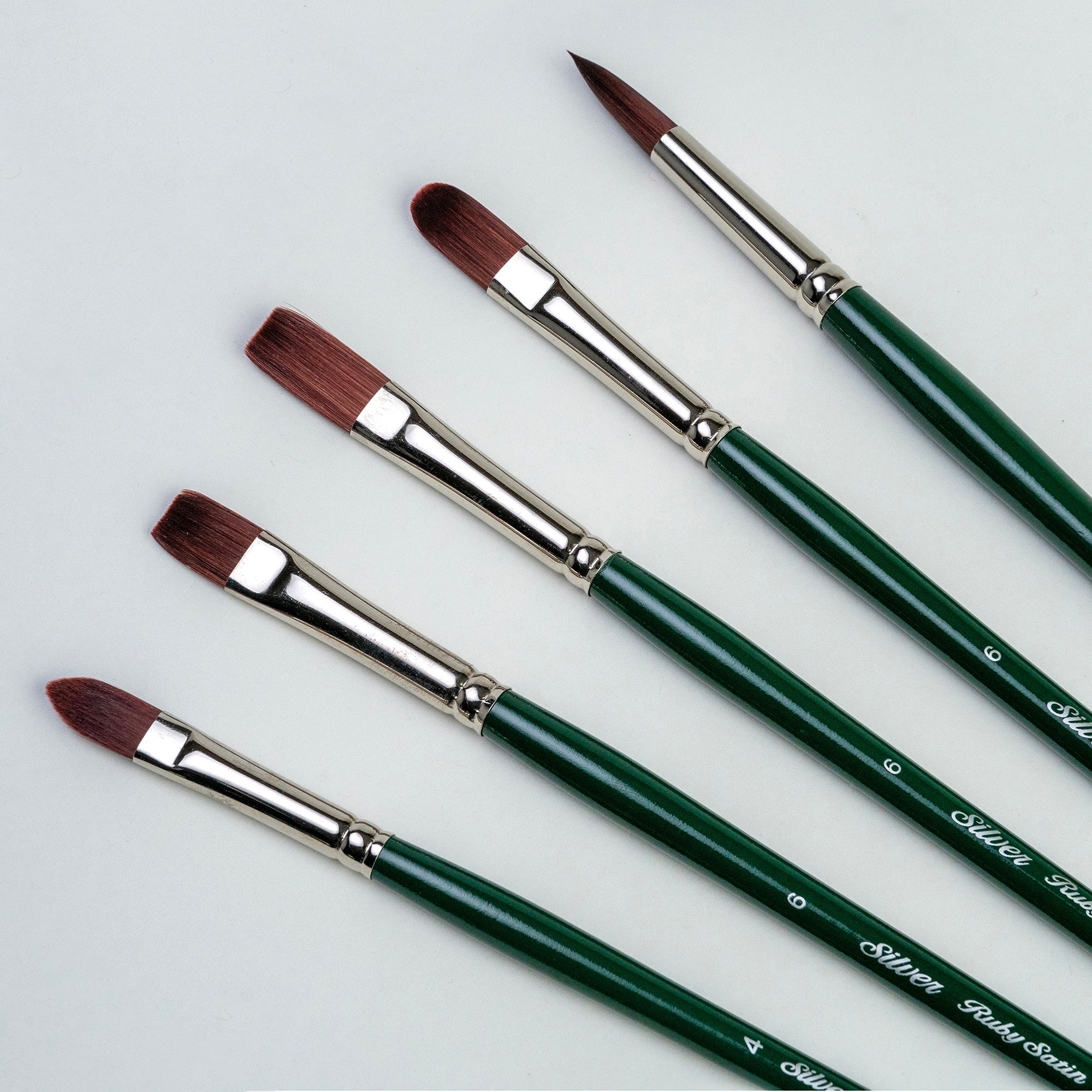 Silver Brush Limited Ruby Satin® 5 Piece Brush Set