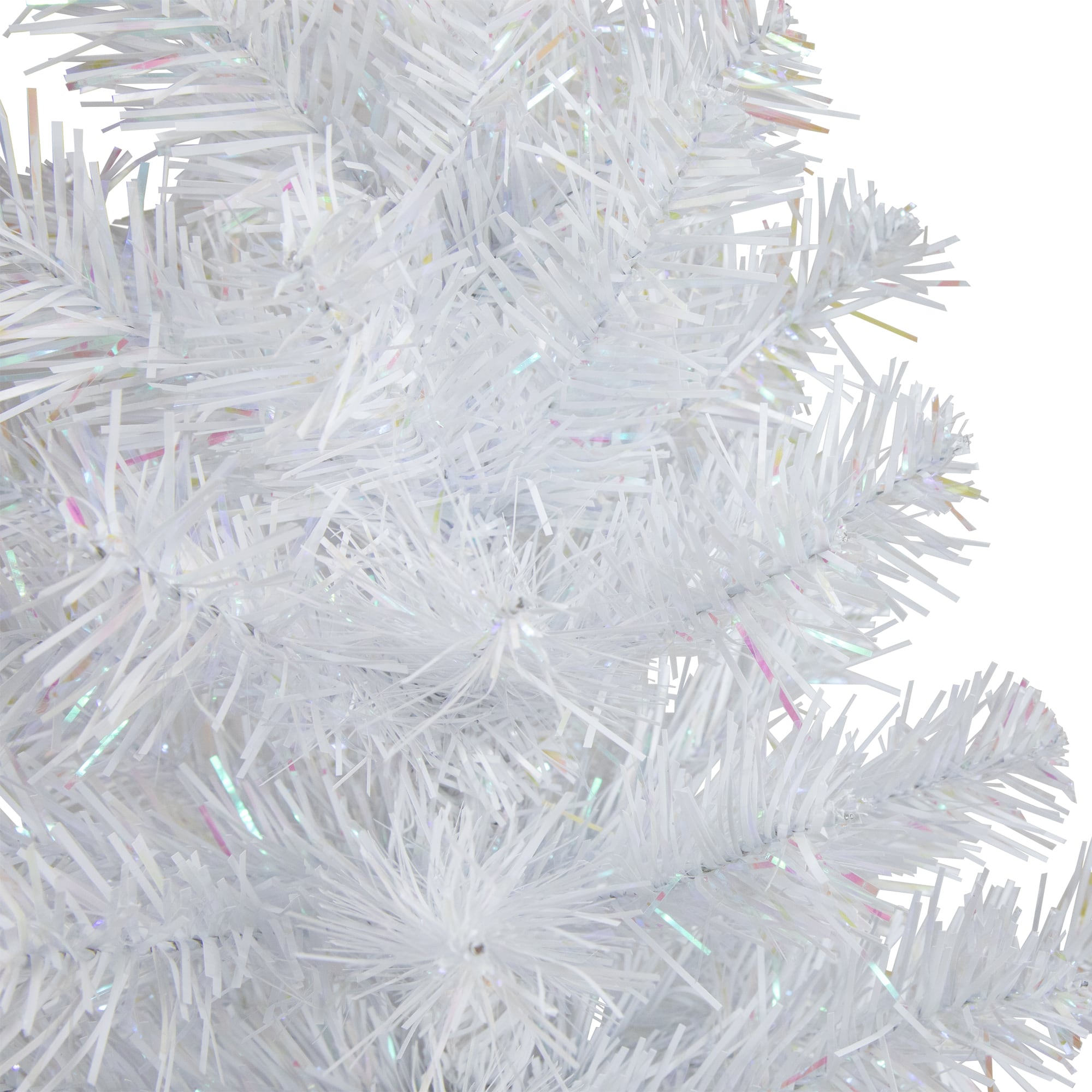 18" Unlit White Iridescent Spruce Artificial Christmas Tree
