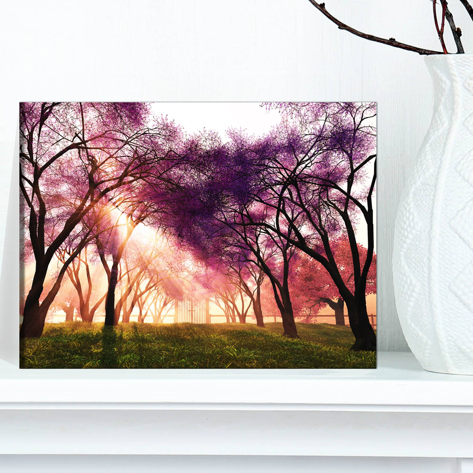 Designart - Cherry Blossoms Japan Garden