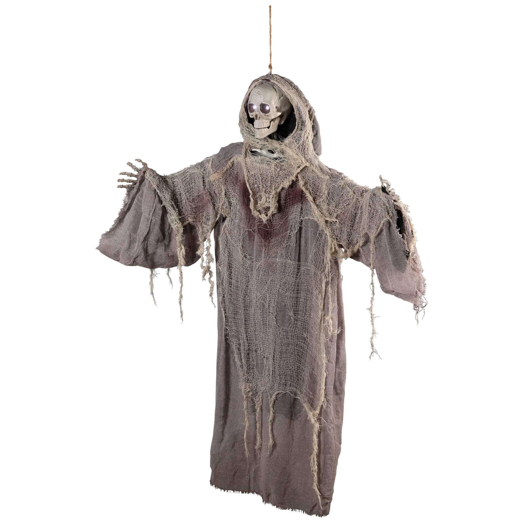 36" Touch Activated Hanging Death Reaper Halloween Decoration