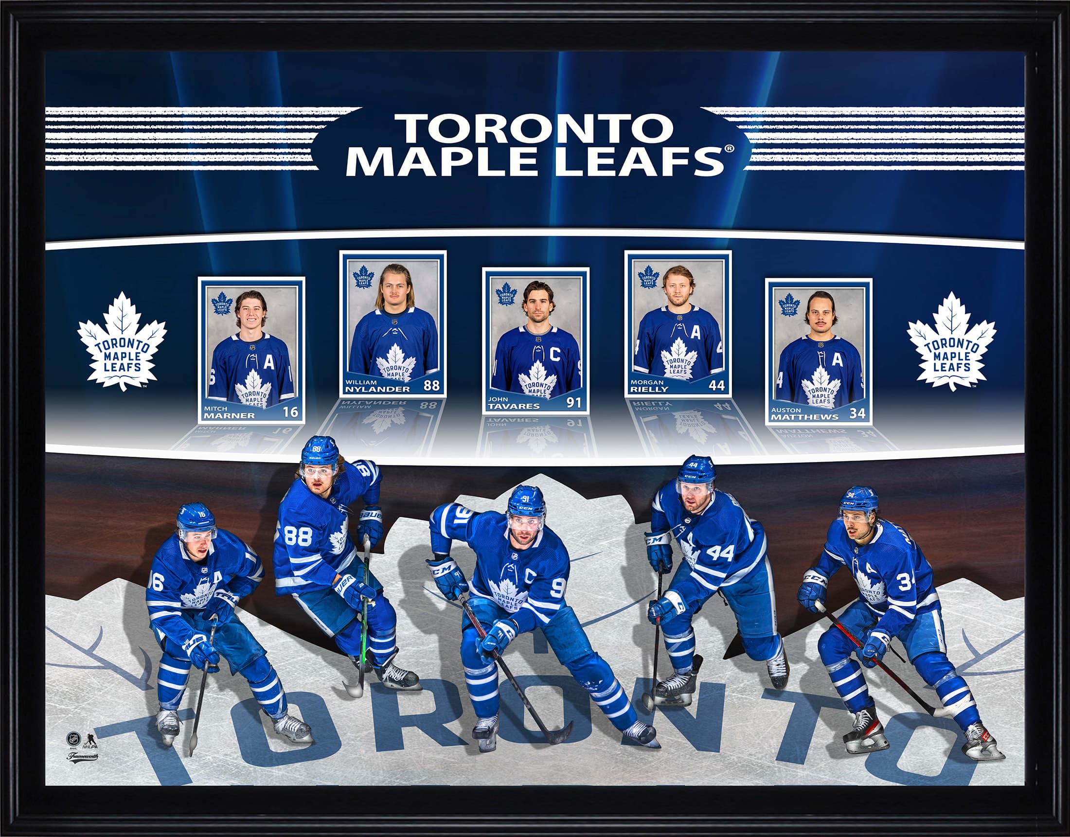 Toronto Maple Leafs Framed Card Collage 36.5" x 28.5"