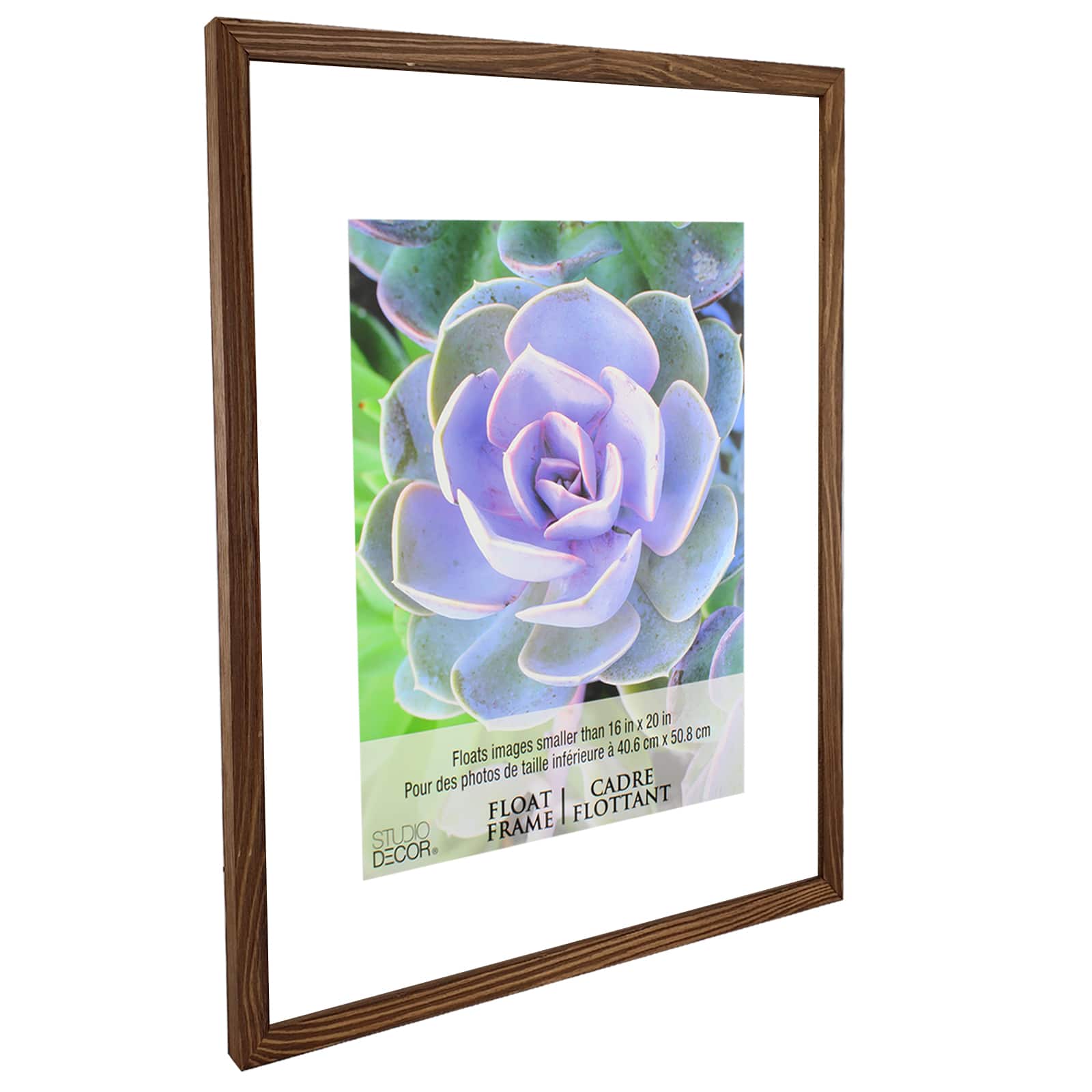 16" x 20" Walnut Float Frame by Studio Décor®