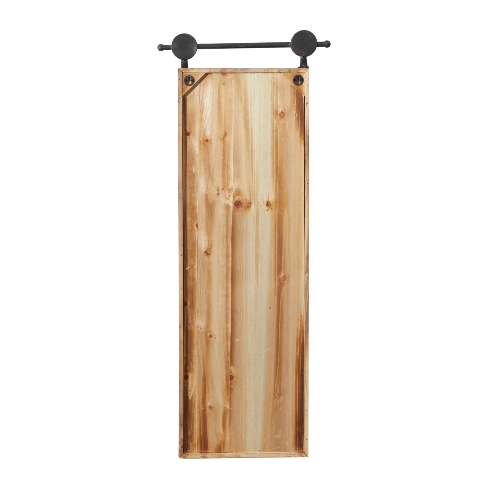 Set of 2 Brown Wood Farmhouse Abstract Wall Decor, 16" x 39"