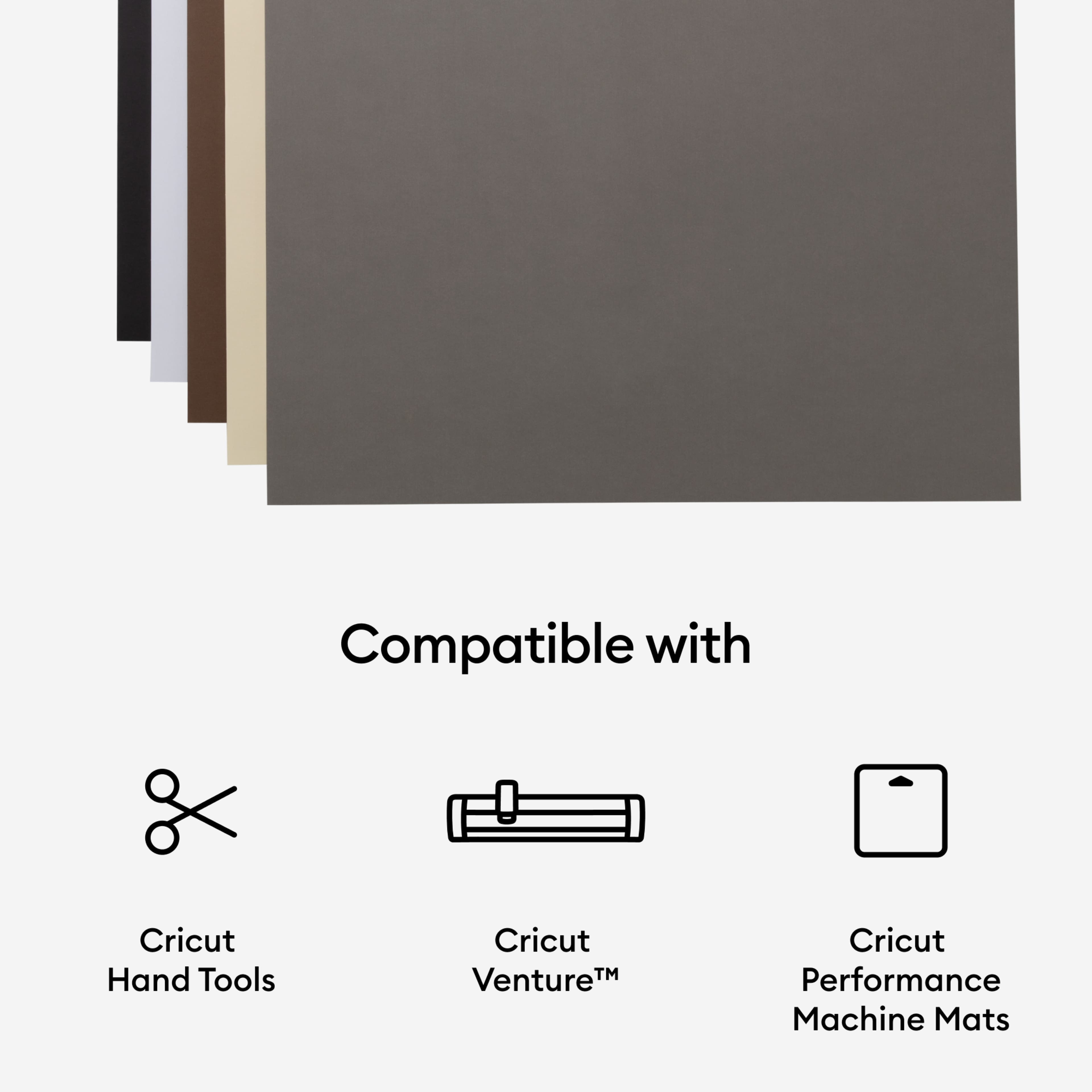 Cricut® Neutrals 24" x 28" Cardstock Sampler, 50 Sheets