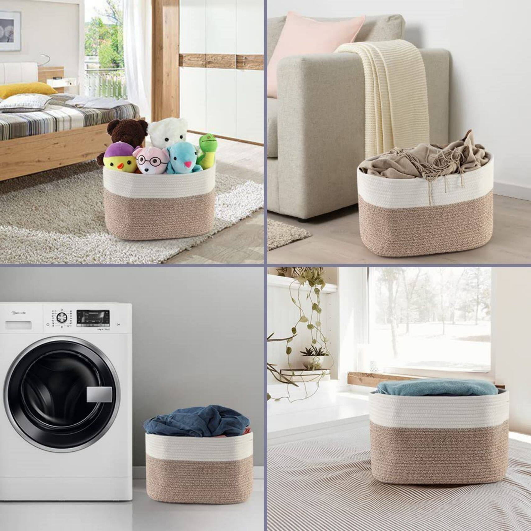 NEX™ Cotton Rope Storage Baskets, 3ct.
