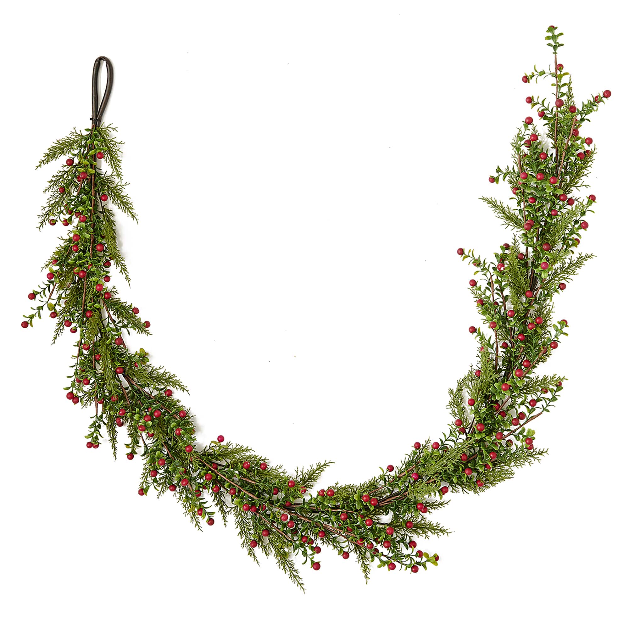 69" Boxwood & Berry Artificial Christmas Garland