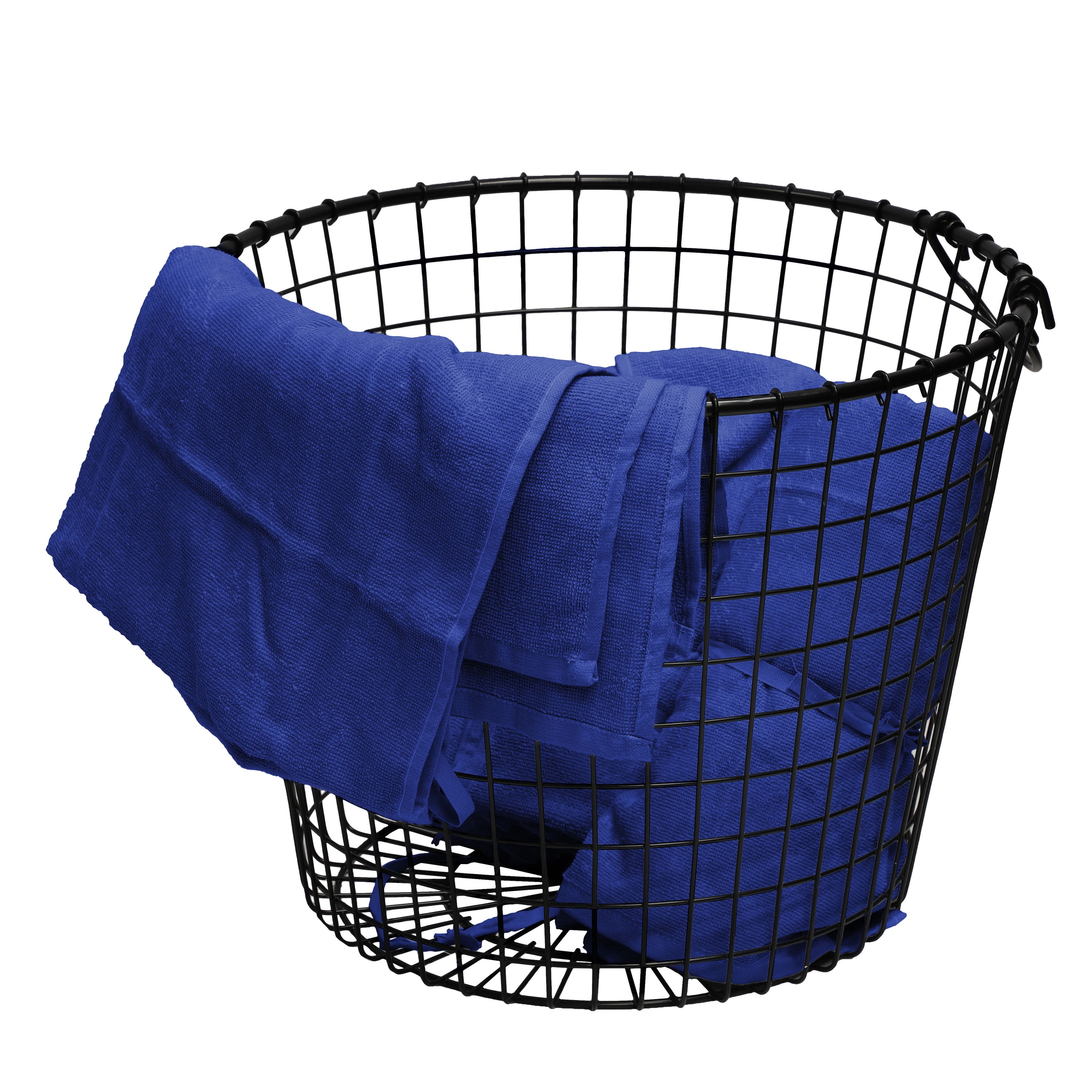 6 Packs: 2 ct. (12 total) 14" Black Stackable Metal Storage Baskets