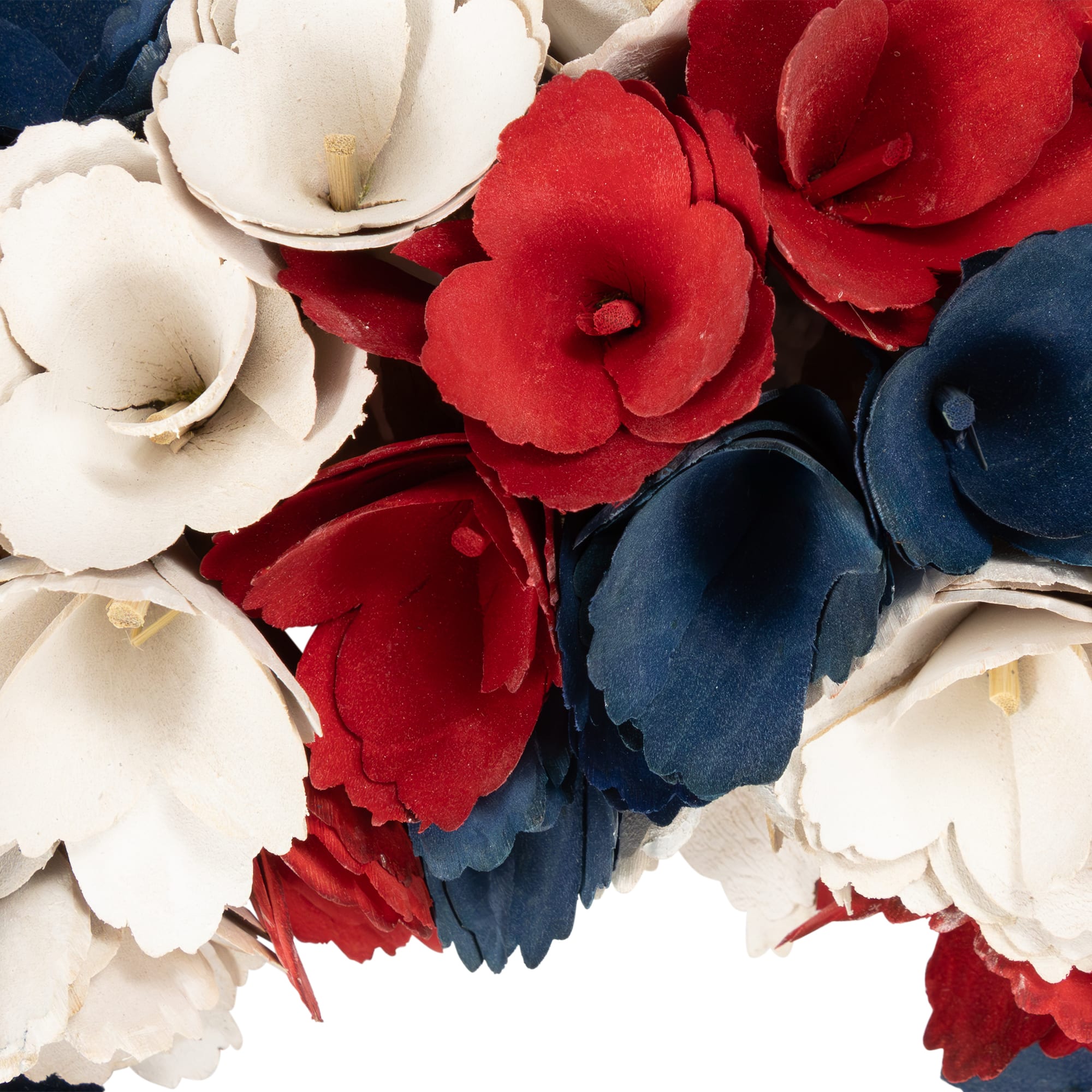 14.5" Americana Artificial Floral Wooden Wreath