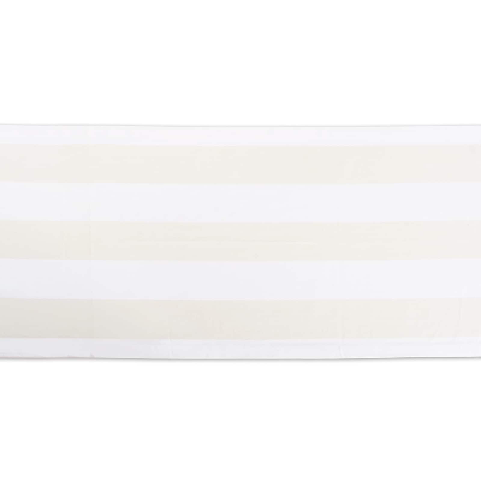 Natural/White Dobby Stripe Table Runner 18" x 108"