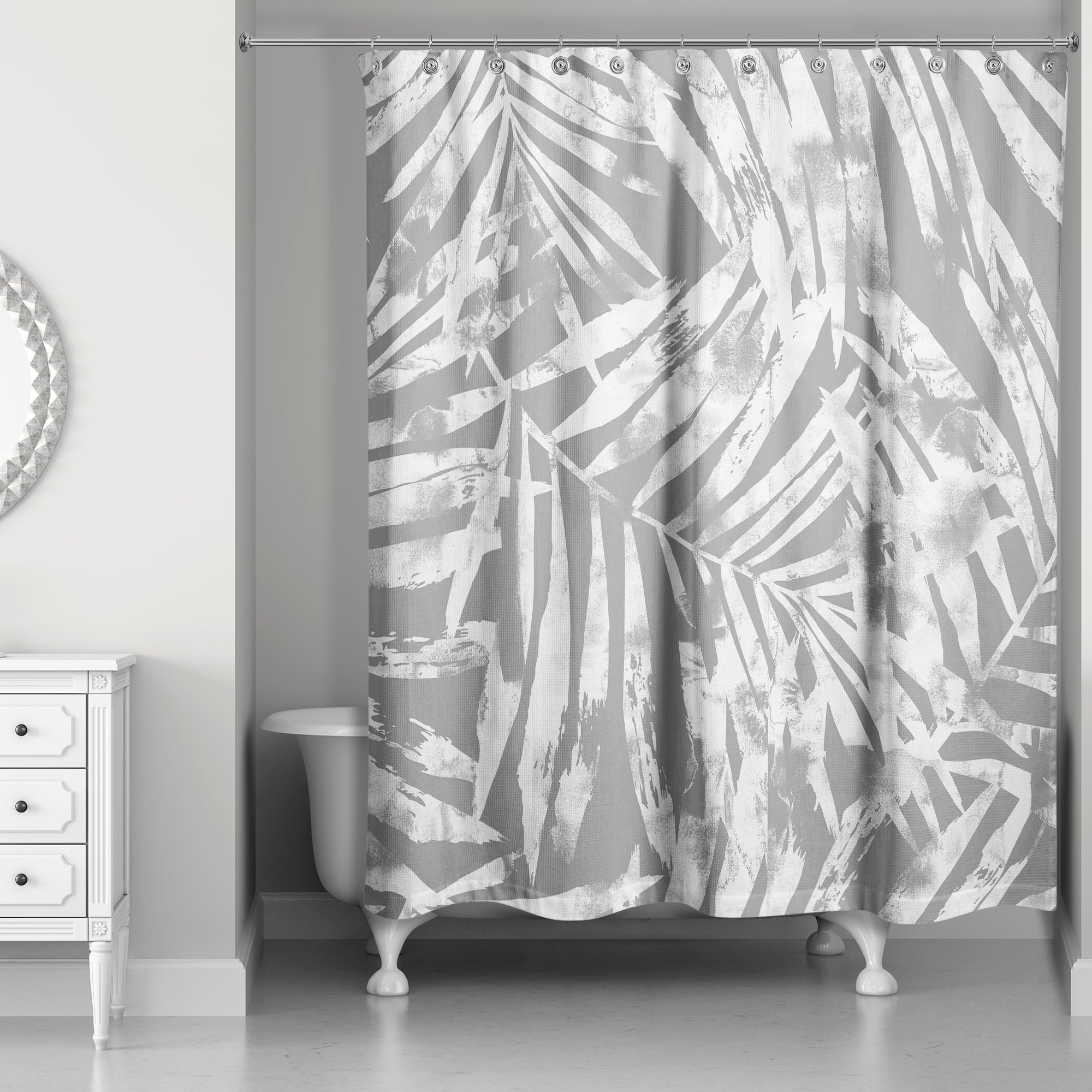 Tropical Leaves Shower Curtain