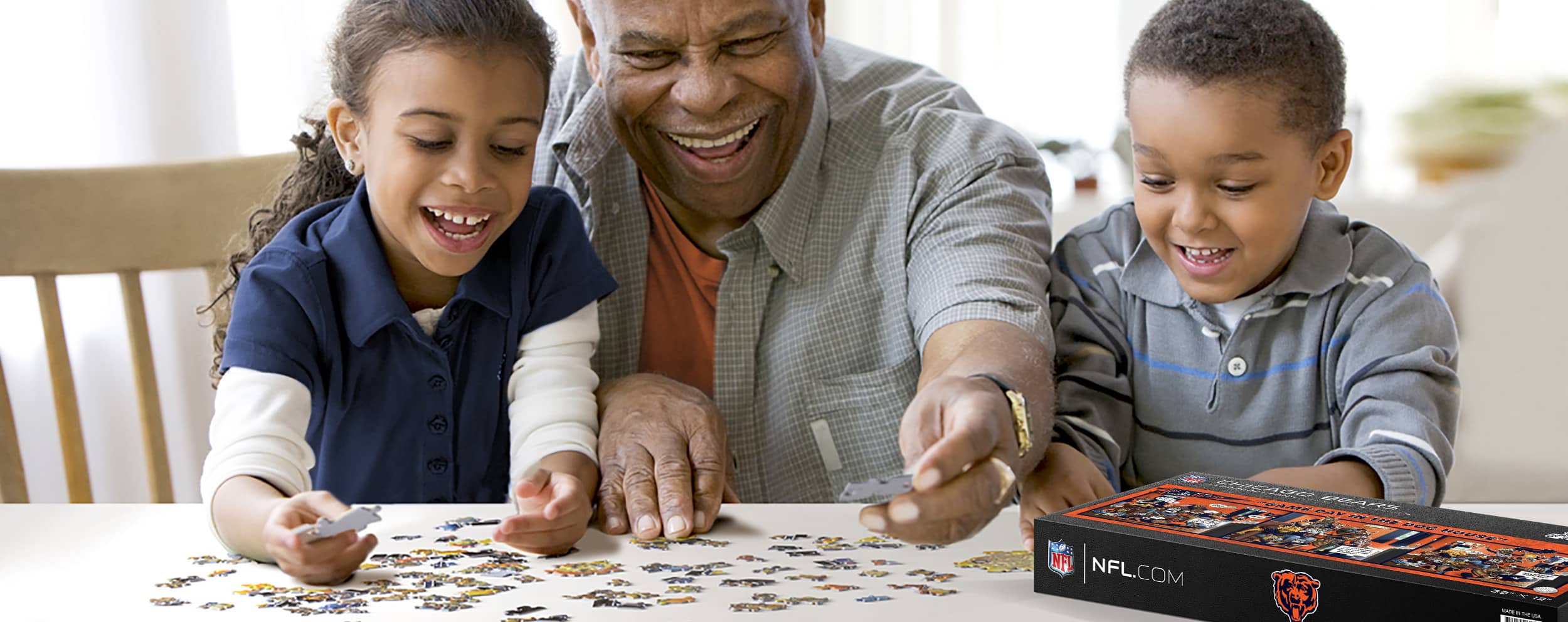 NFL Game Day in the Dog House 1,000 Piece Puzzle