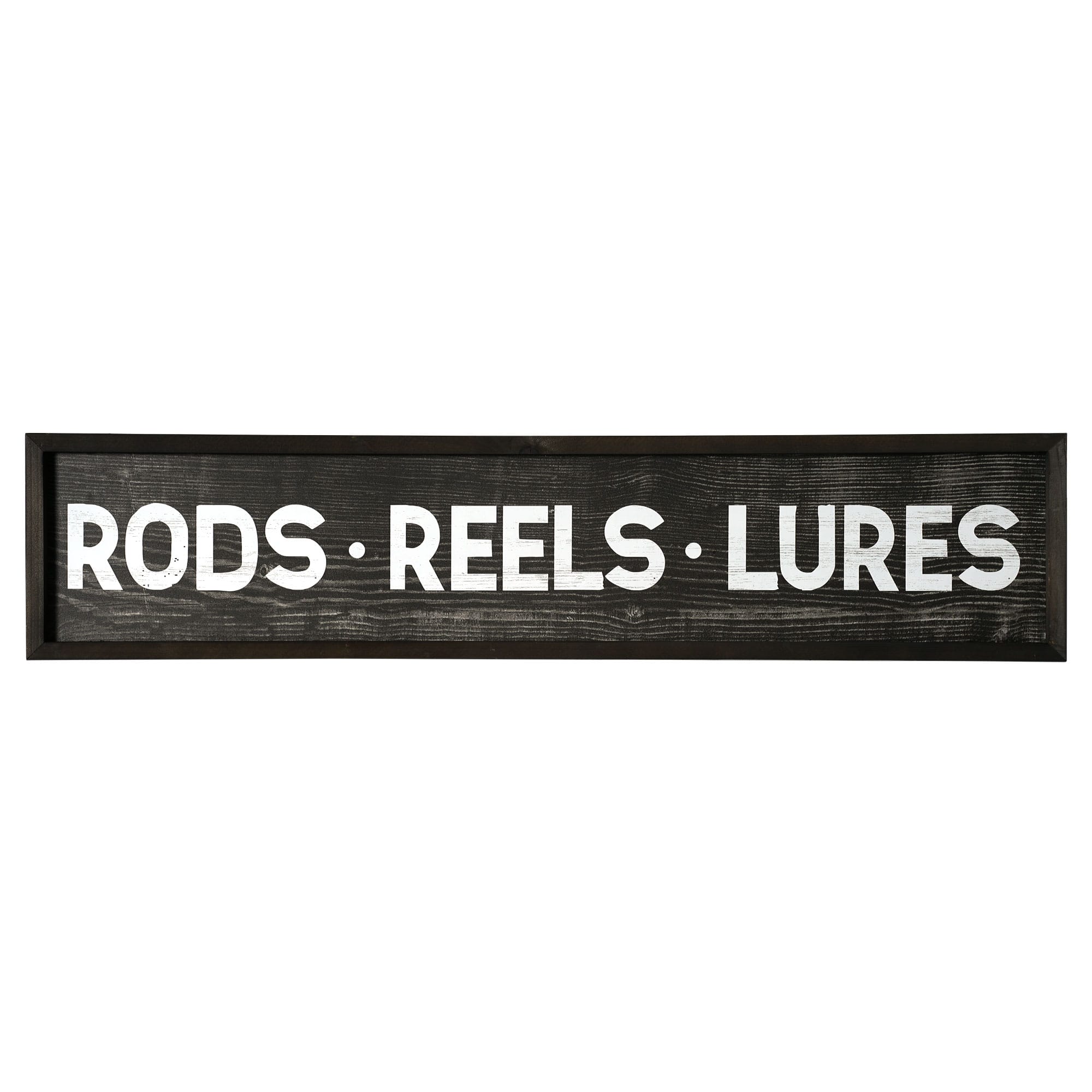 36" Rods, Reels, Lures Wood Novelty Wall Sign