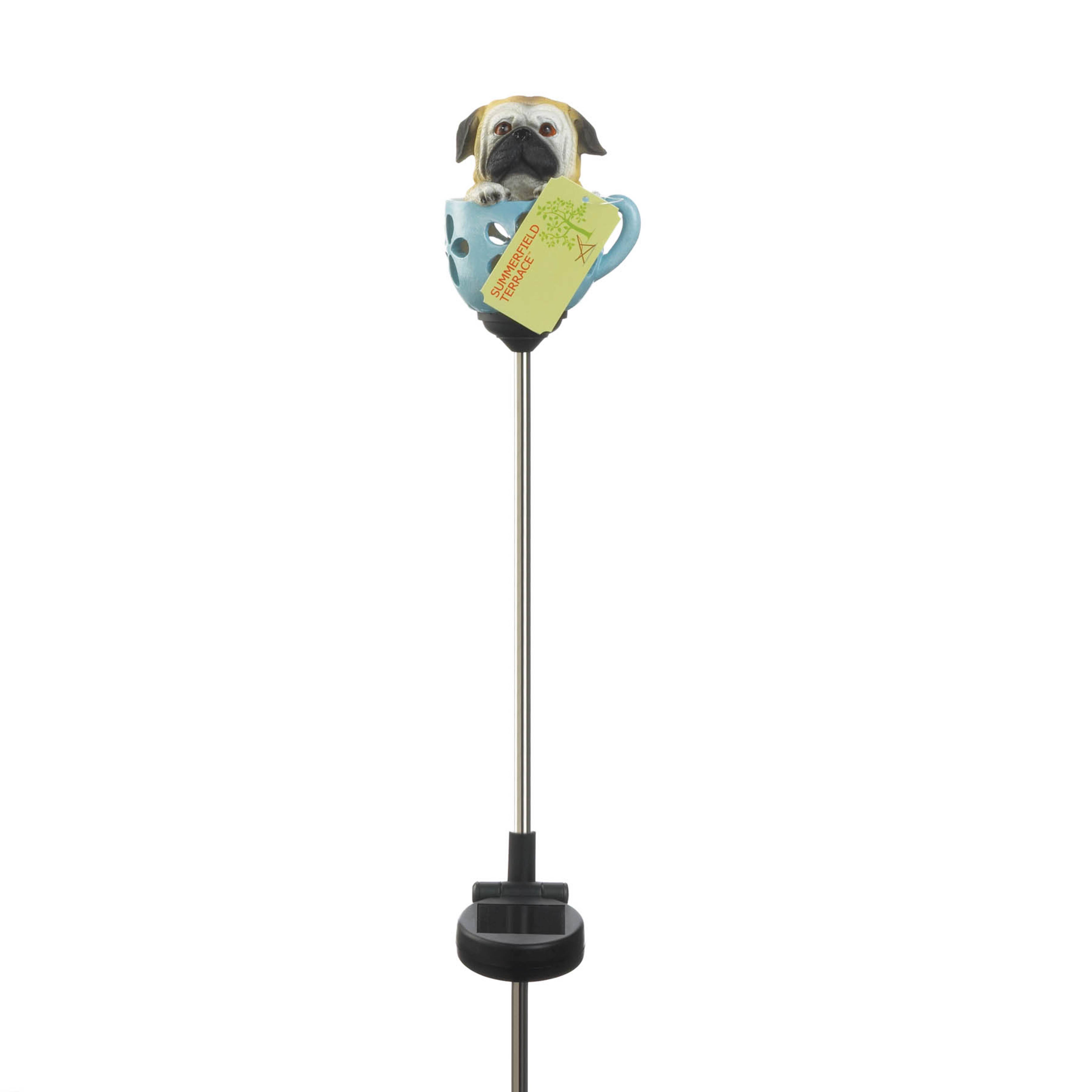 31" Pup in Cup Solar Garden Stake