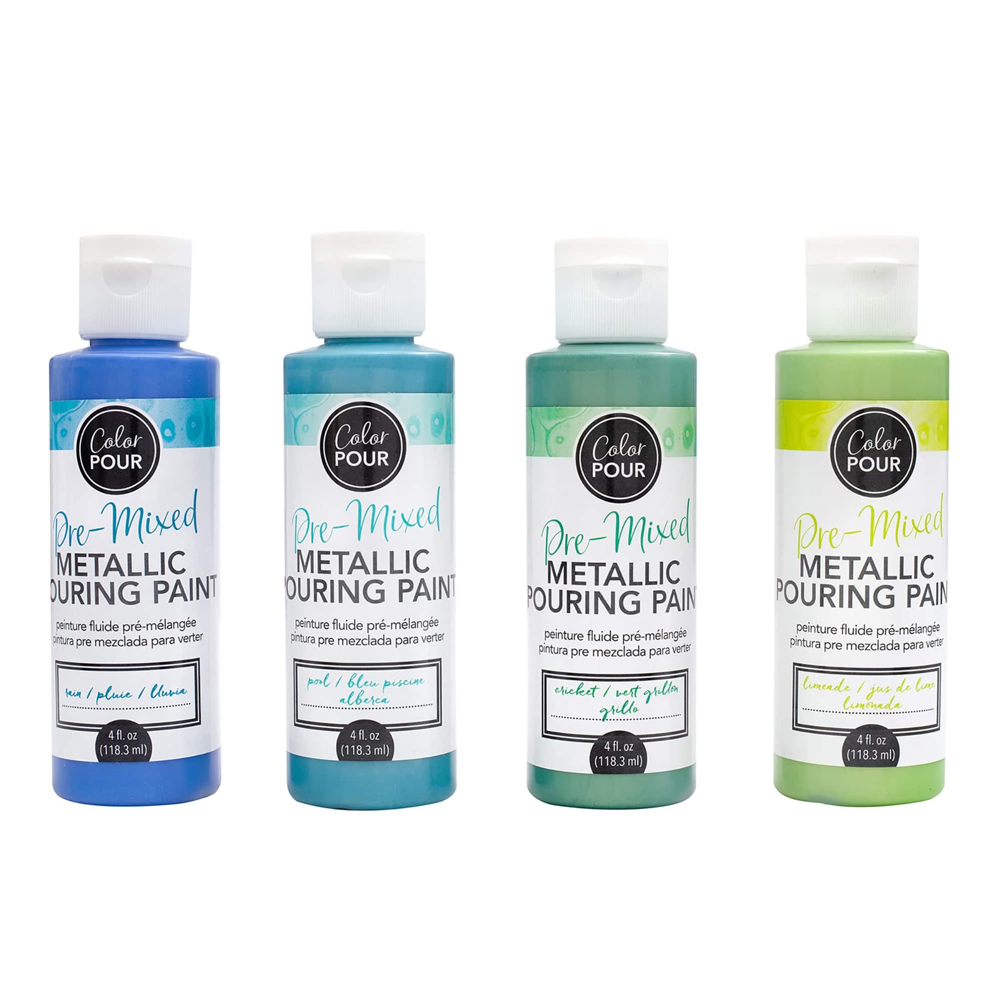 Color Pour Pre-Mixed Sea Glass Pearlescent Paint Kit