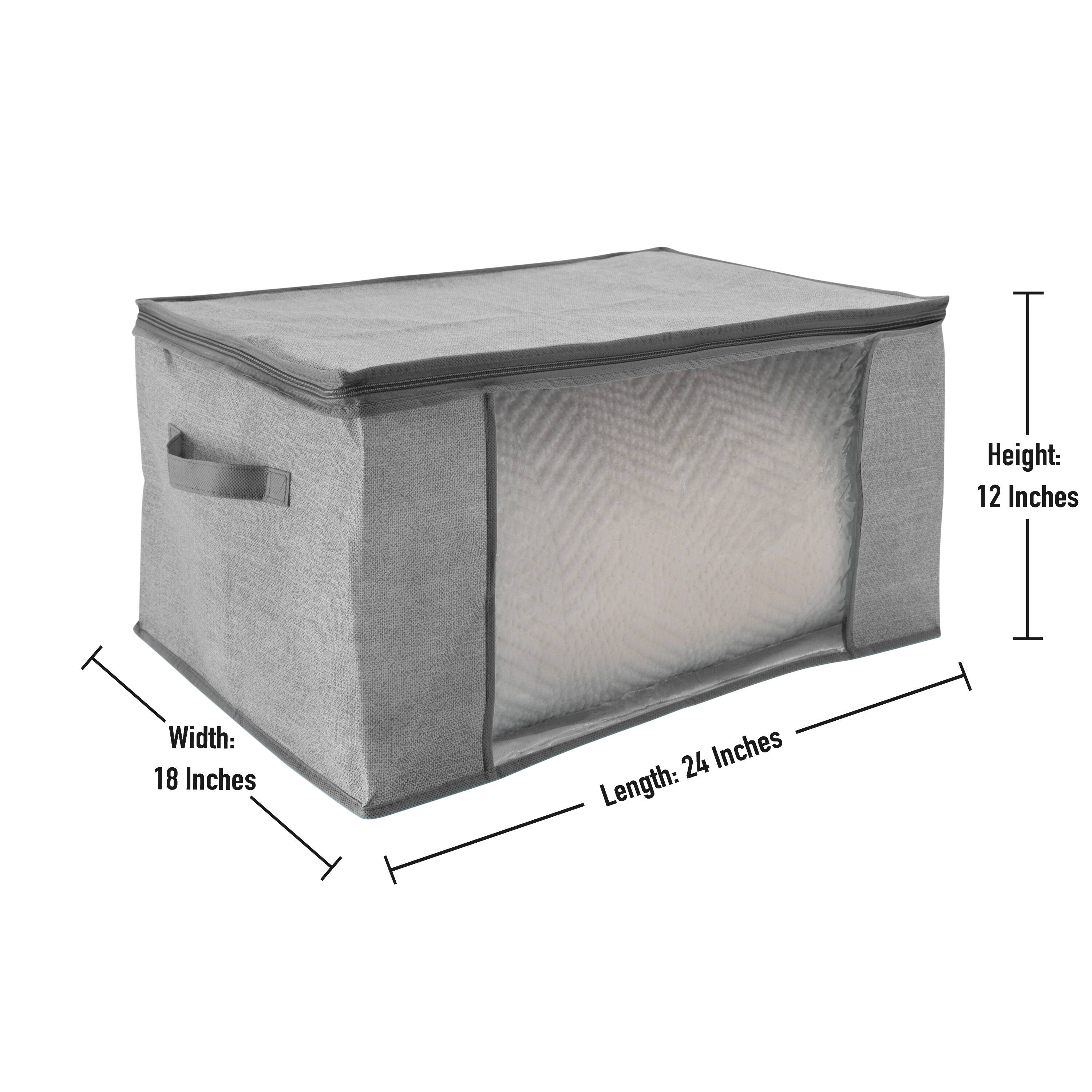 Simplify Heather Gray 2 Blanket Storage Bag Set