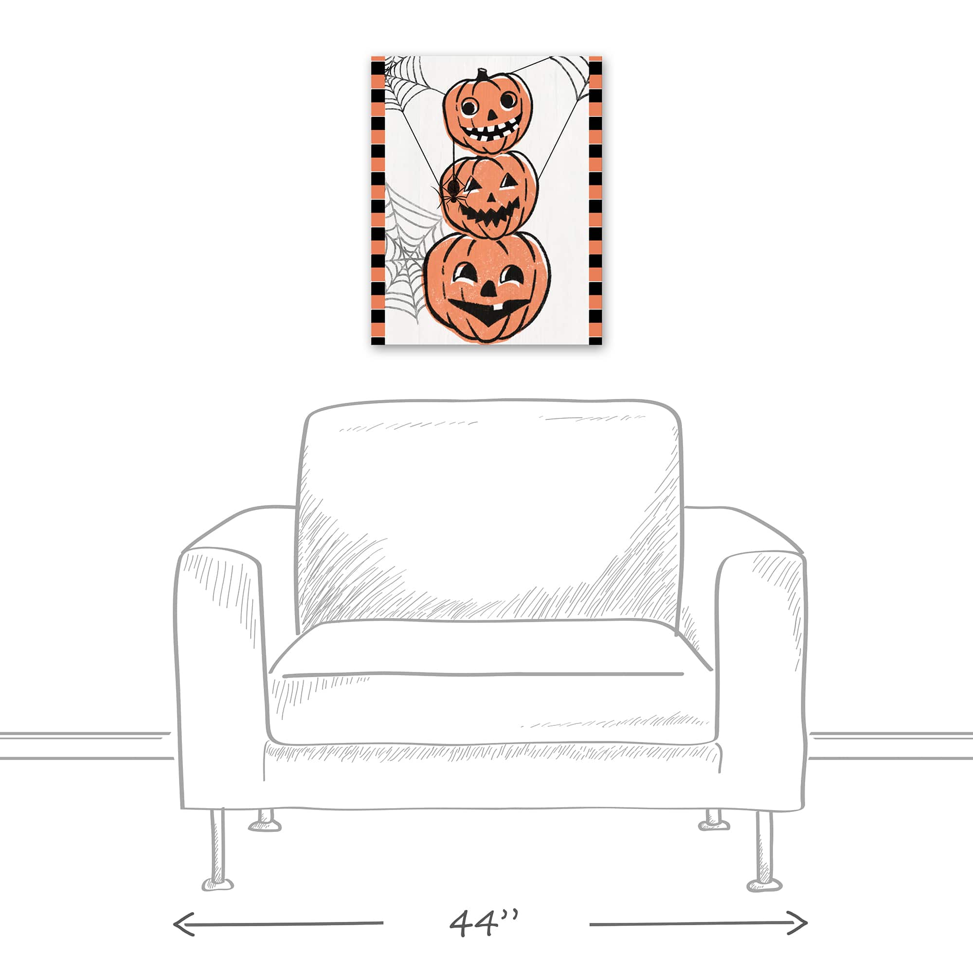 Jackolantern Stack 16" x 20" Canvas Wall Art