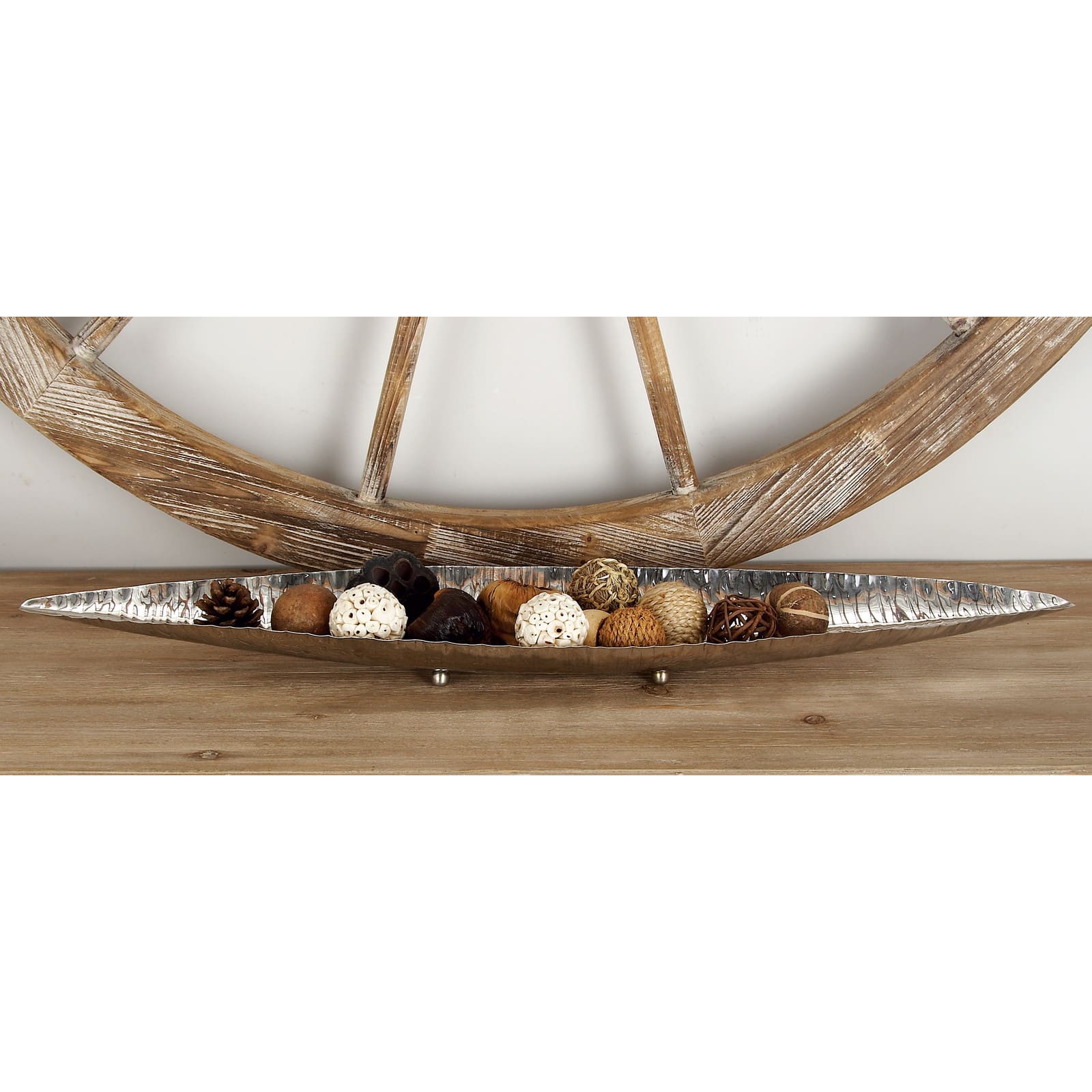 Silver Stainless Steel Modern Decorative Flat Bowl Set