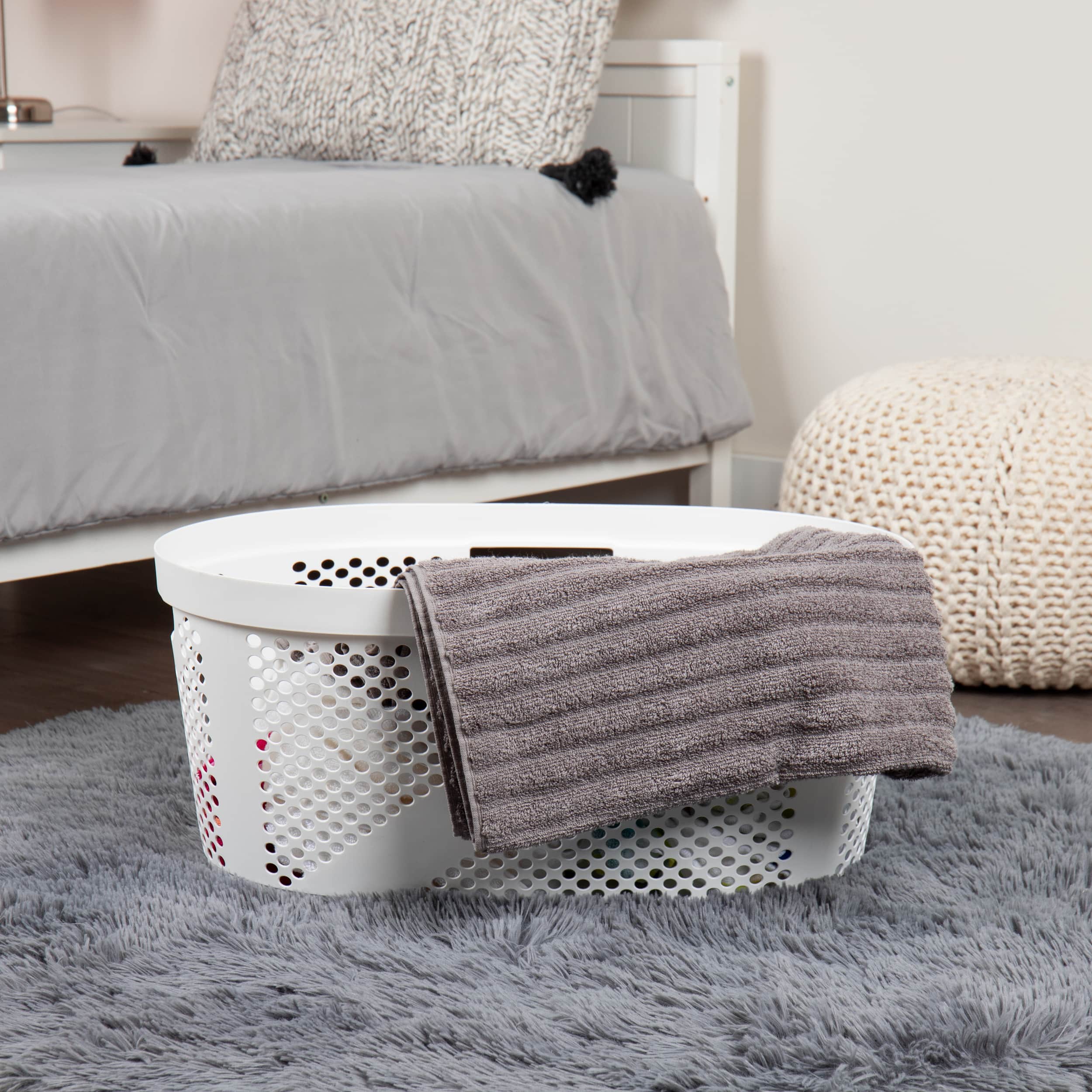 Mind Reader 40L Ventilated Laundry Basket with Cut Out Handles, 2ct.