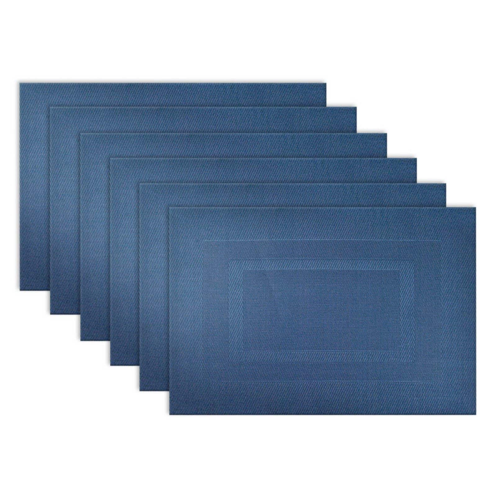 DII® Nautical Blue Double Frame Placemats, 6ct.