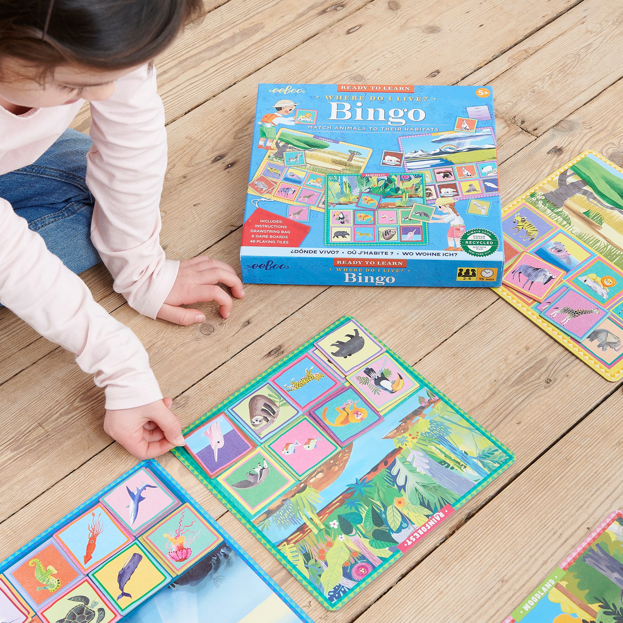 eeBoo Ready To learn Where Do I Live? Bingo Set