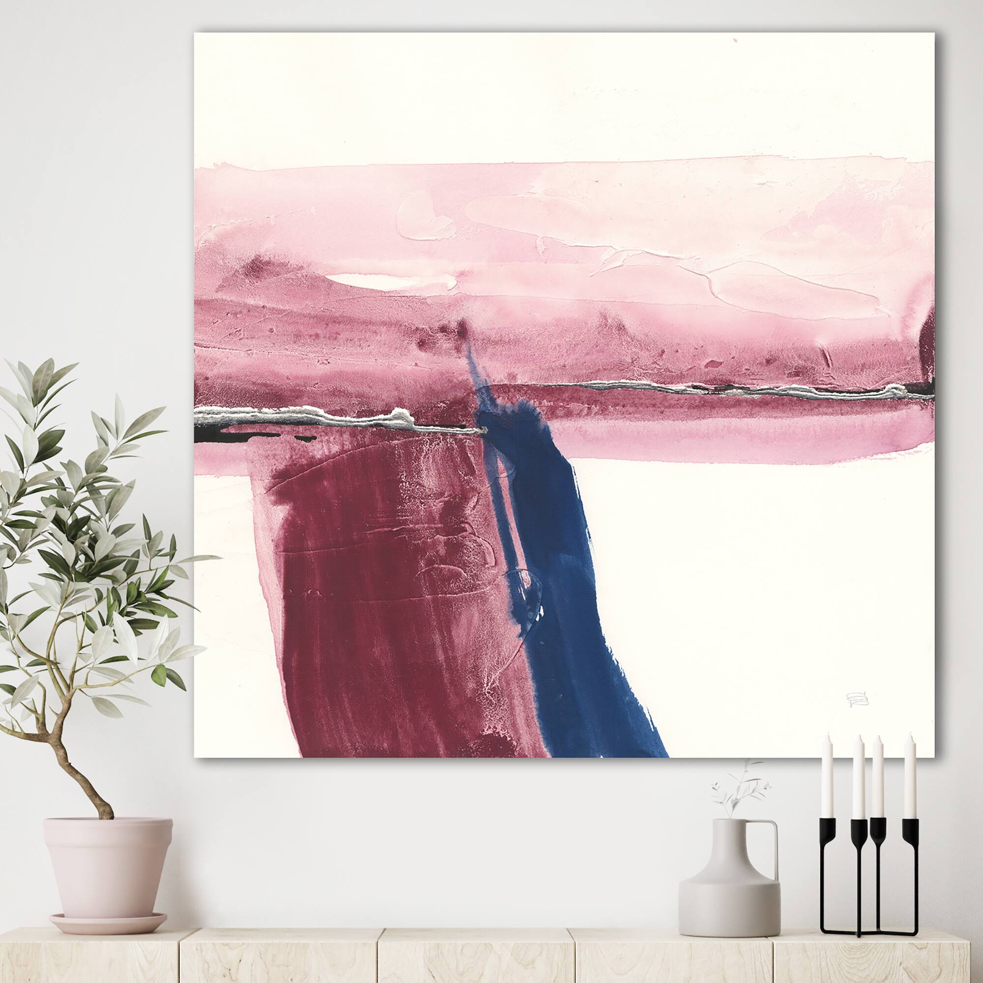 Designart - Patch of Dirty Pink I