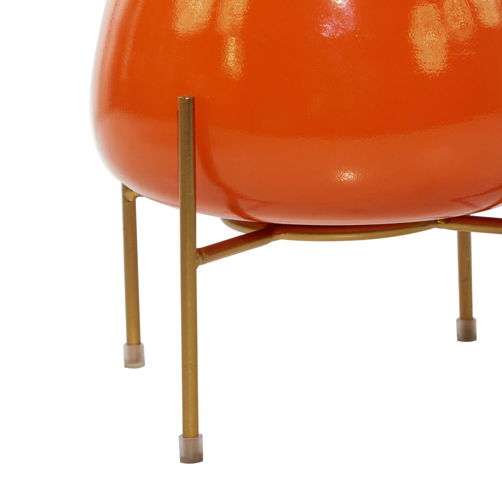 Metal Round Contemporary Planter Set
