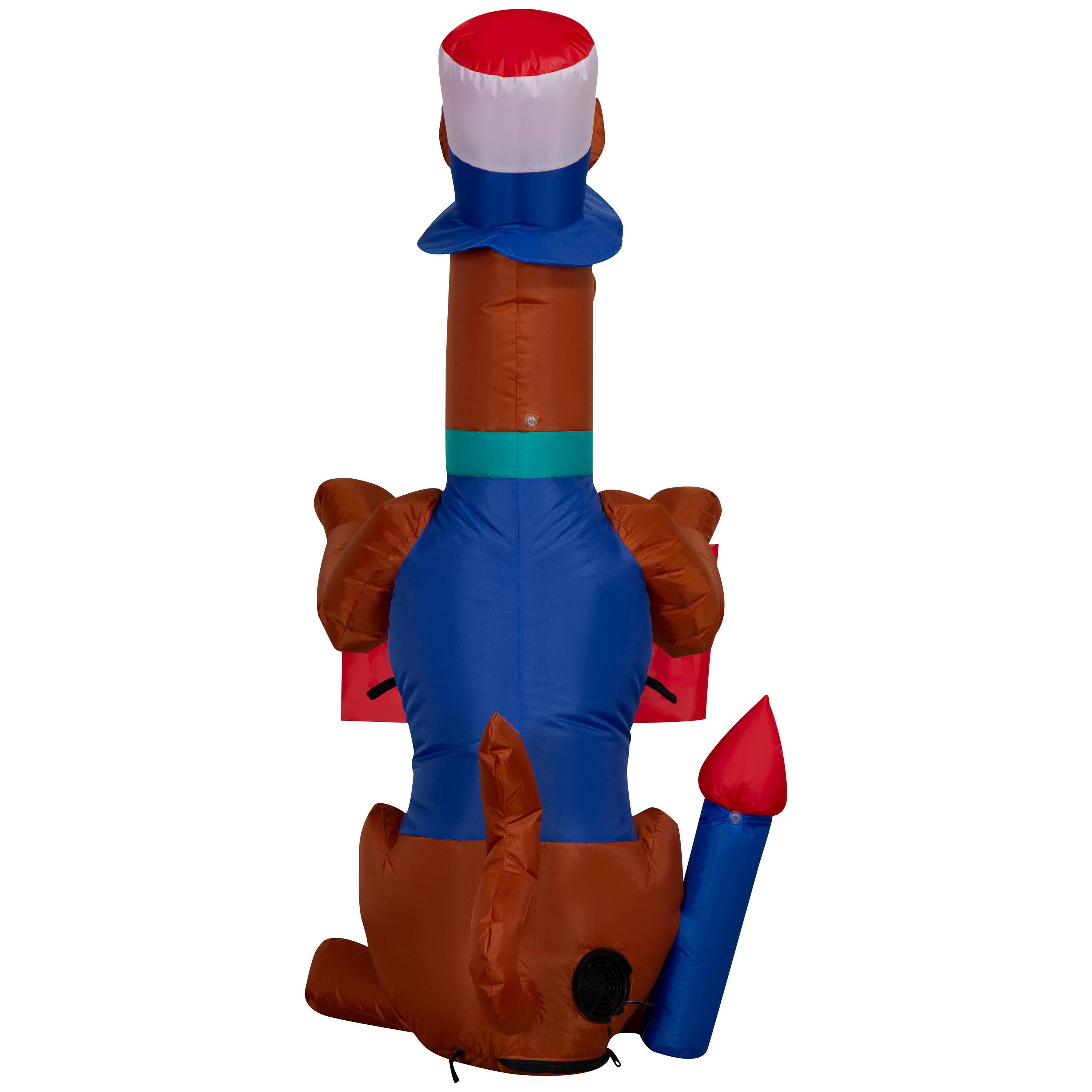 4ft. Airblown® Inflatable Patriotic Scooby Doo™ Independence Day Light Décor