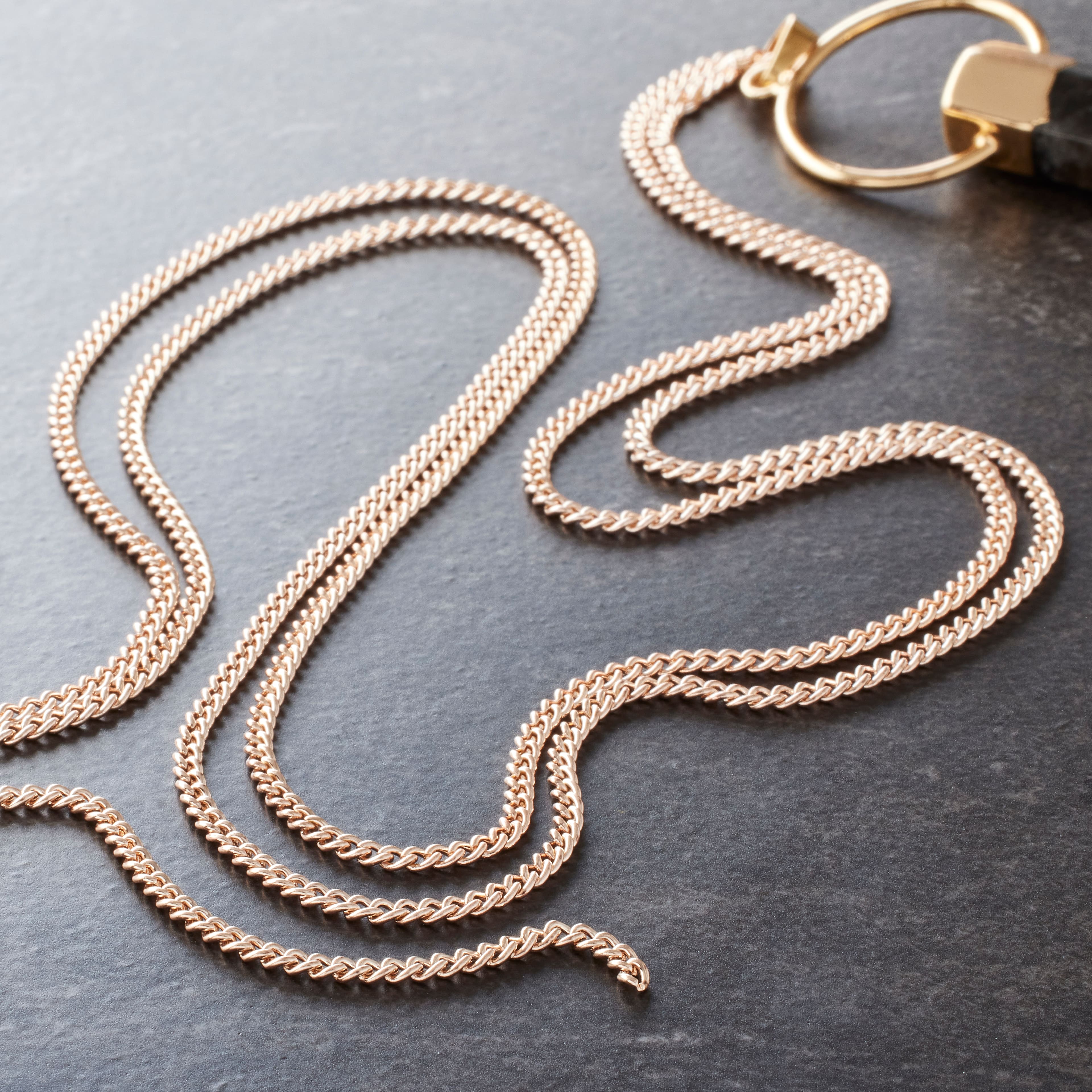 12 Pack: 96" Light Rose Gold Chain by Bead Landing™