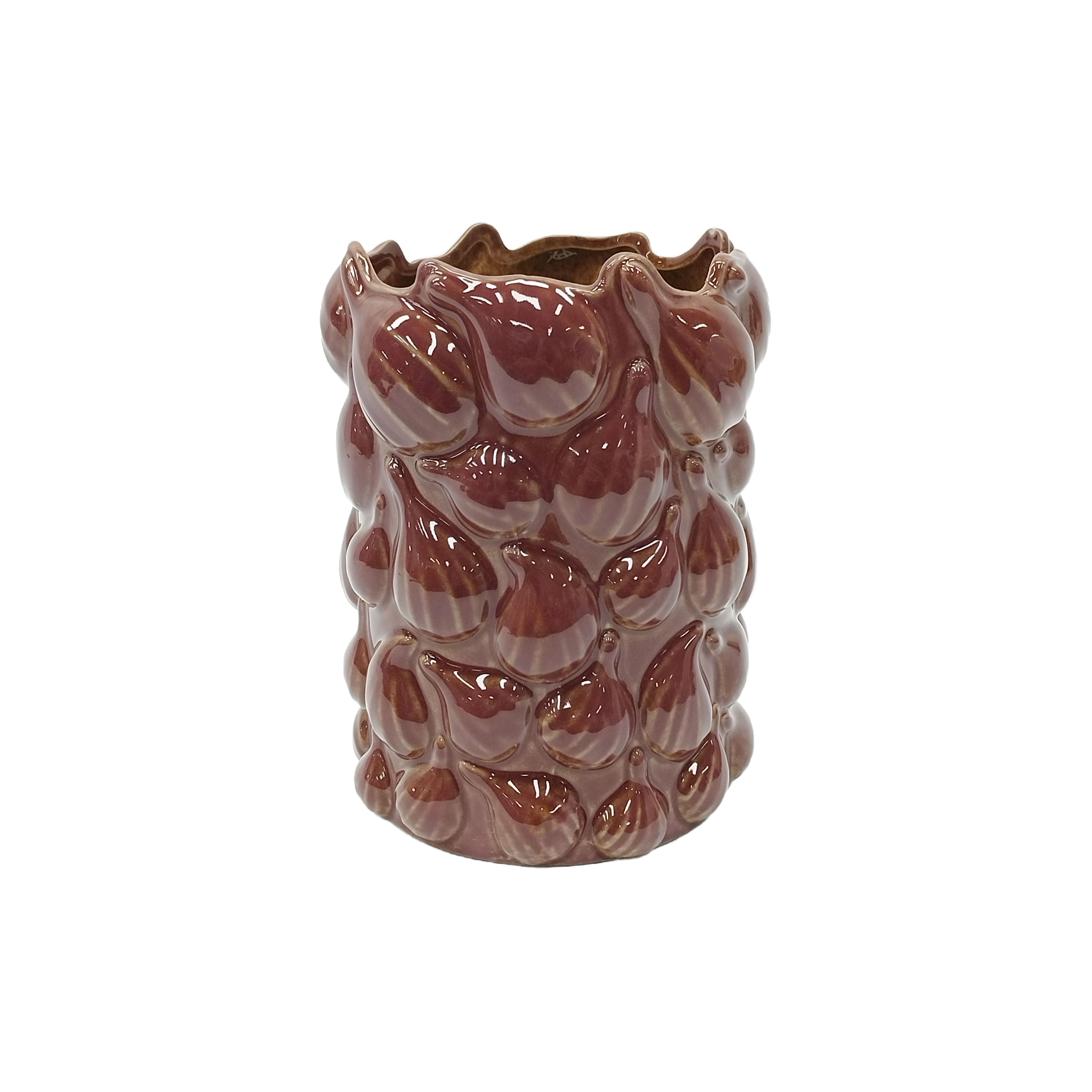 8" Burgundy Ceramic Vase by Ashland®